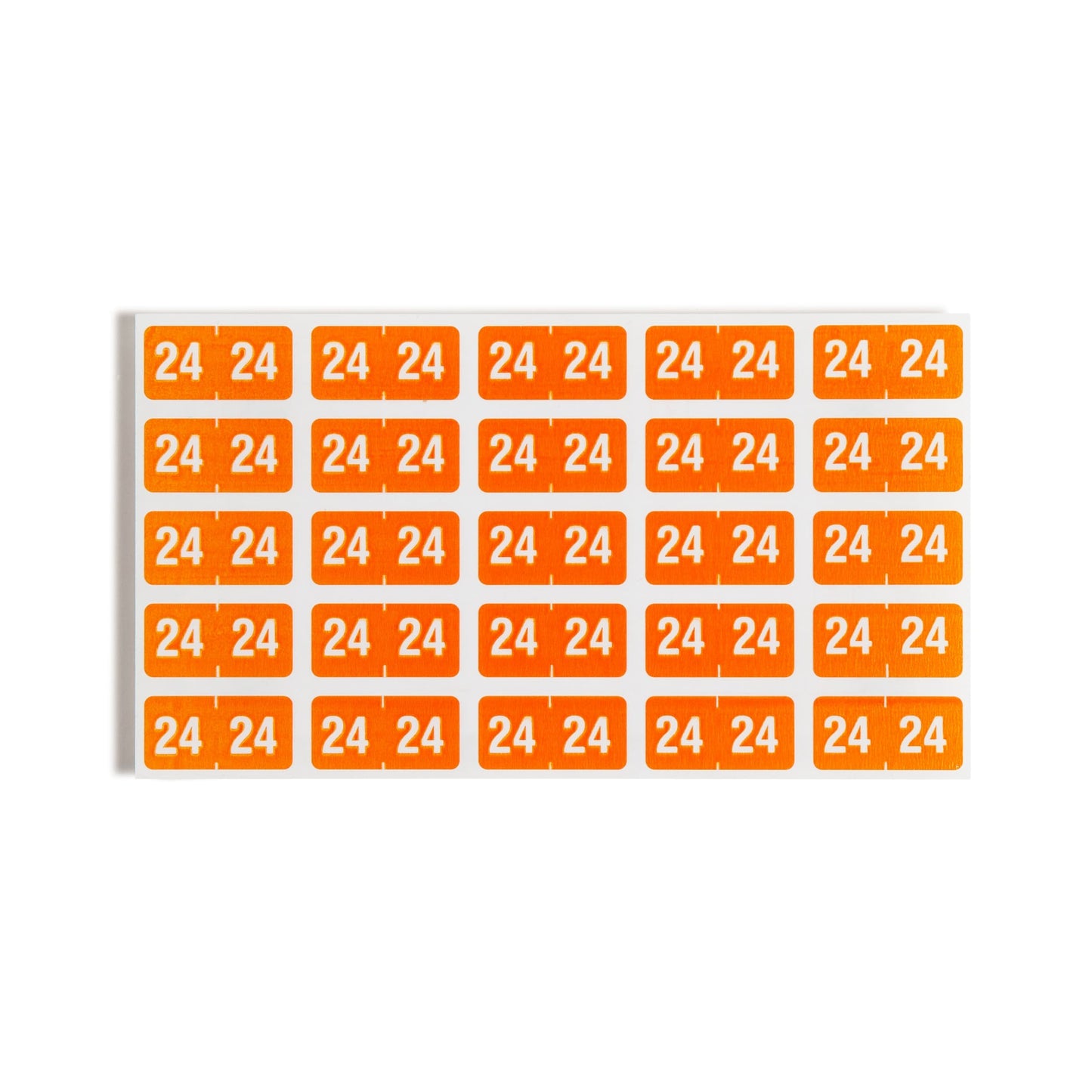 ETS Color-Coded Year Labels - Sheets, Orange Color, 1" X 1/2" Size, Set of 250, 086486679244