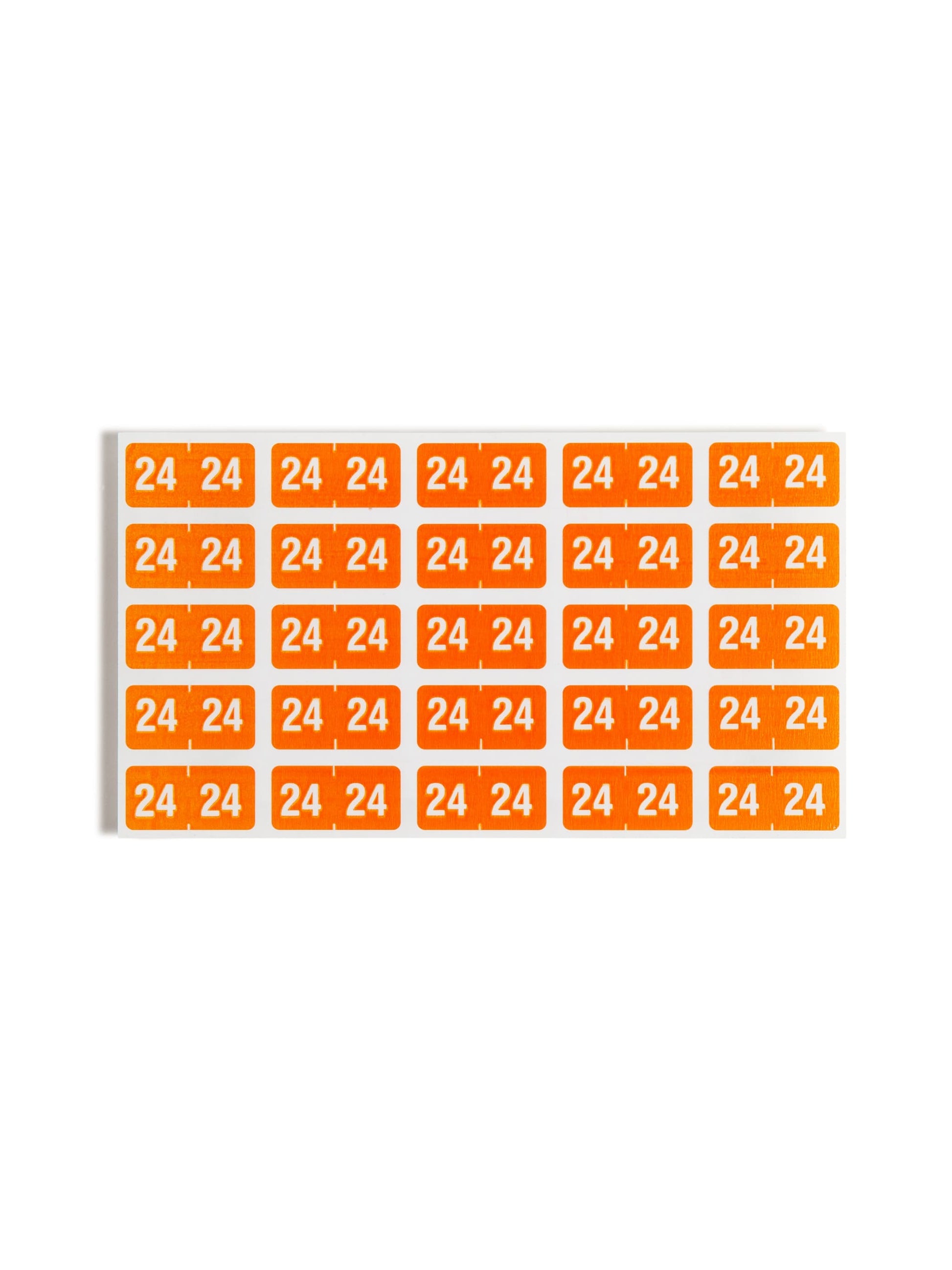 ETS Color-Coded Year Labels - Sheets, Orange Color, 1" X 1/2" Size, Set of 250, 086486679244