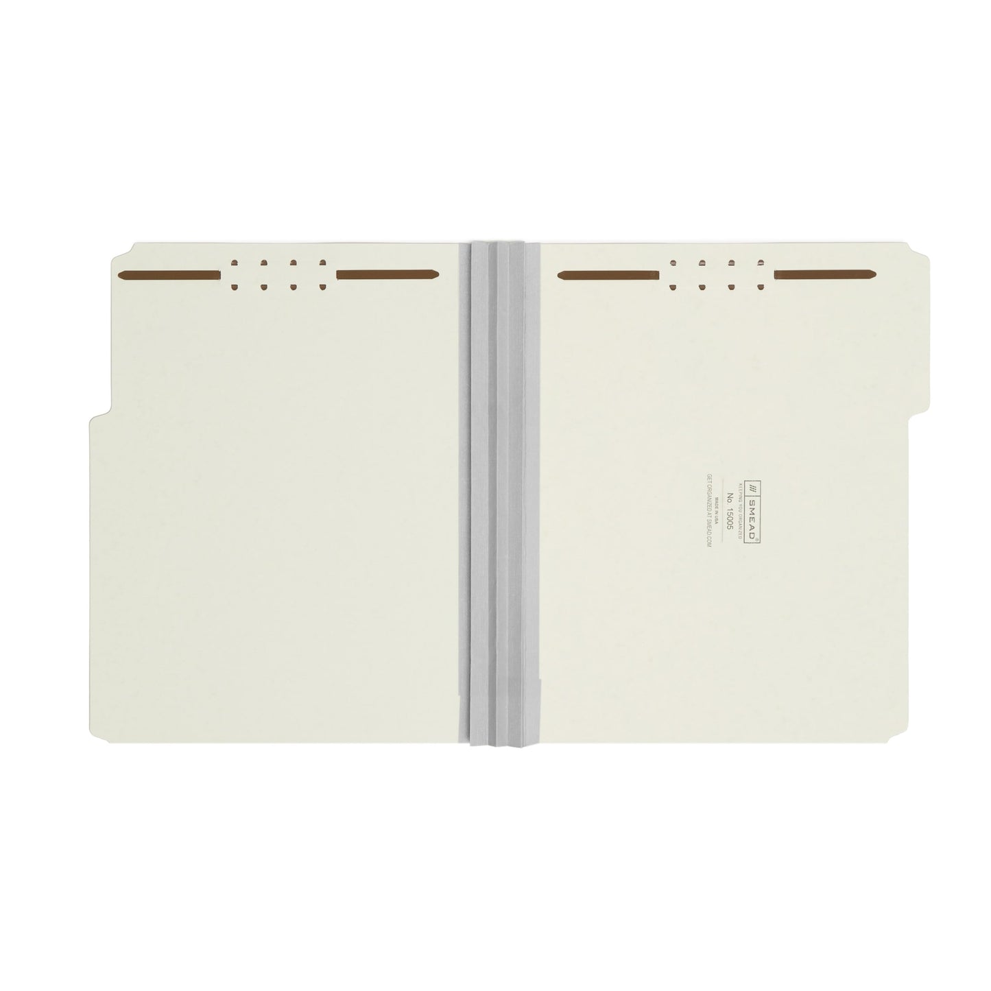 Pressboard Fastener File Folders, 3 inch Expansion, Gray/Green Color, Letter Size, Set of 25, 086486150057