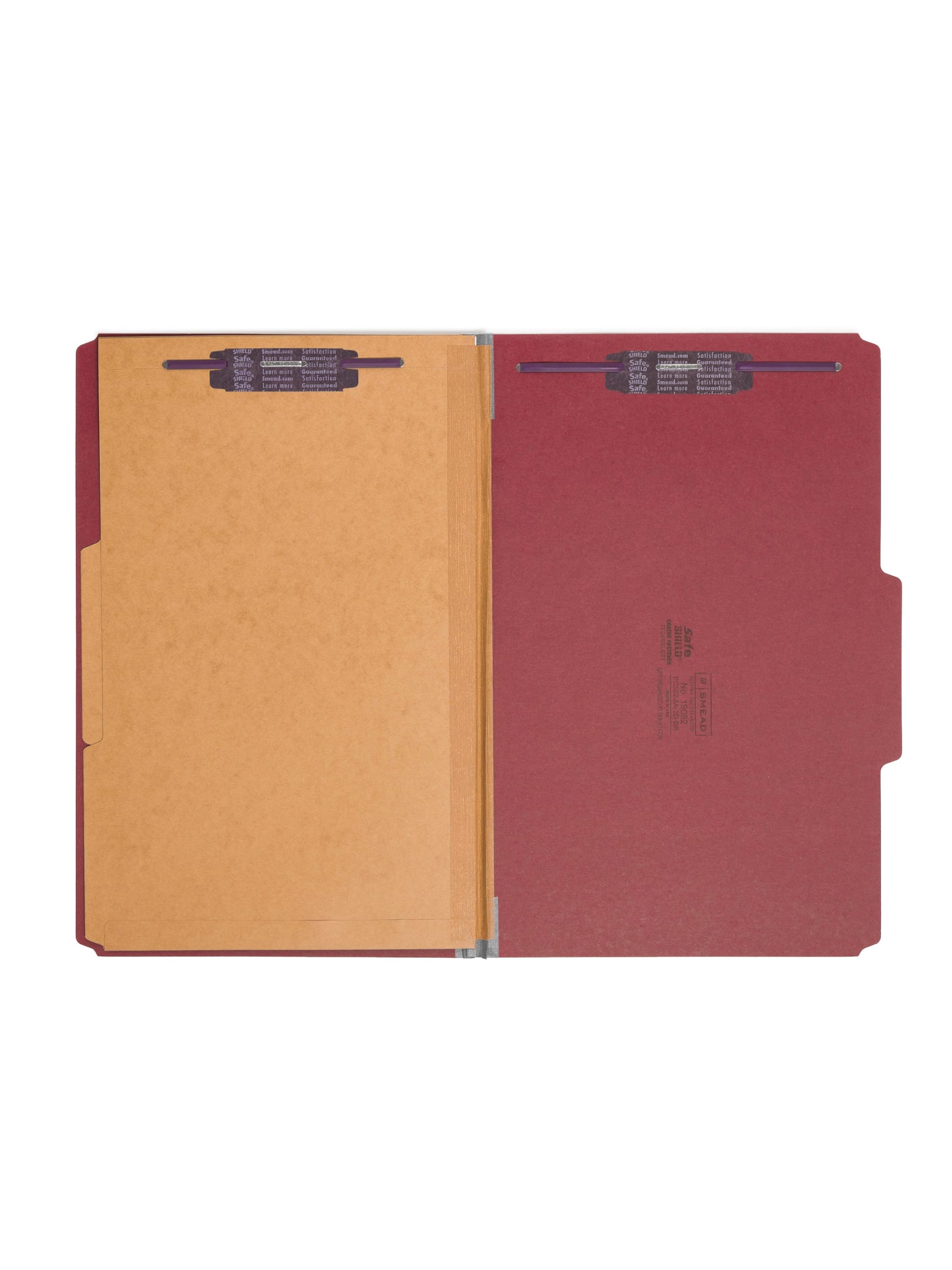 SafeSHIELD® Pressboard Classification File Folders with Pocket Dividers, Bright Red Color, Legal Size, Set of 0, 30086486190825