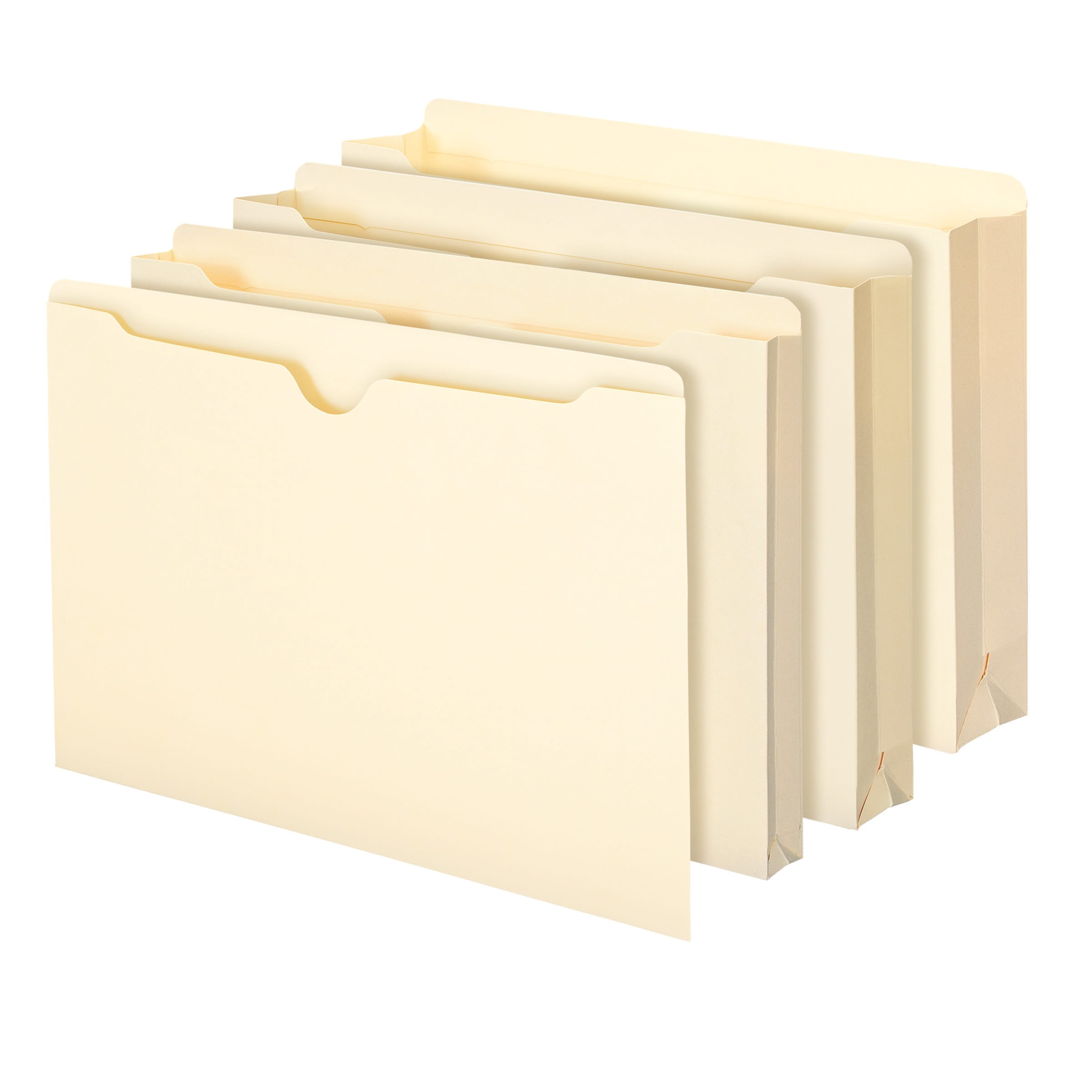Smead Reinforced File Jackets, Straight Cut, 2 Expansion, Manila, Legal