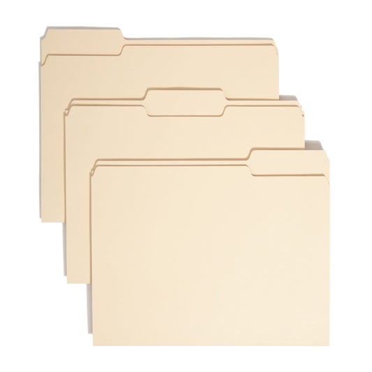 100% Recycled File Folders, Manila Color, Letter Size, Set of 100, 086486103398