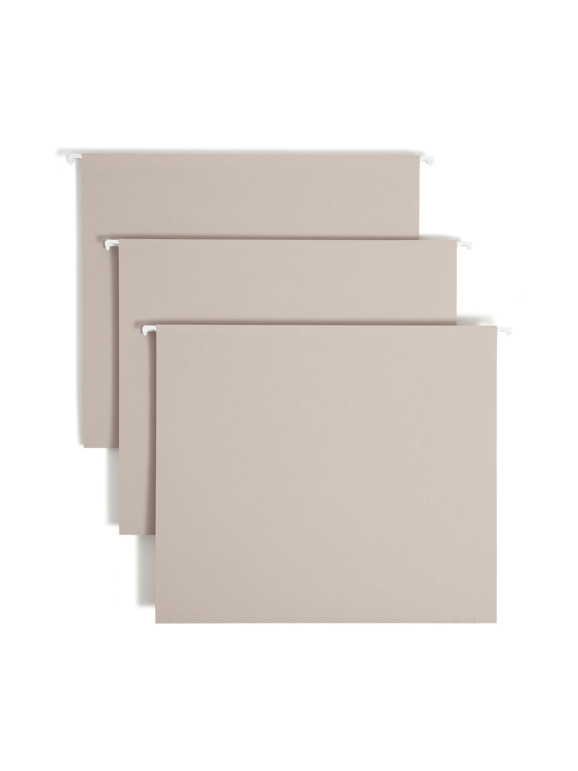 TUFF® Hanging Box Bottom File Folders with Easy Slide® Tabs, 2 inch Expansion, Gray Color, Letter Size, Set of 18, 086486642408