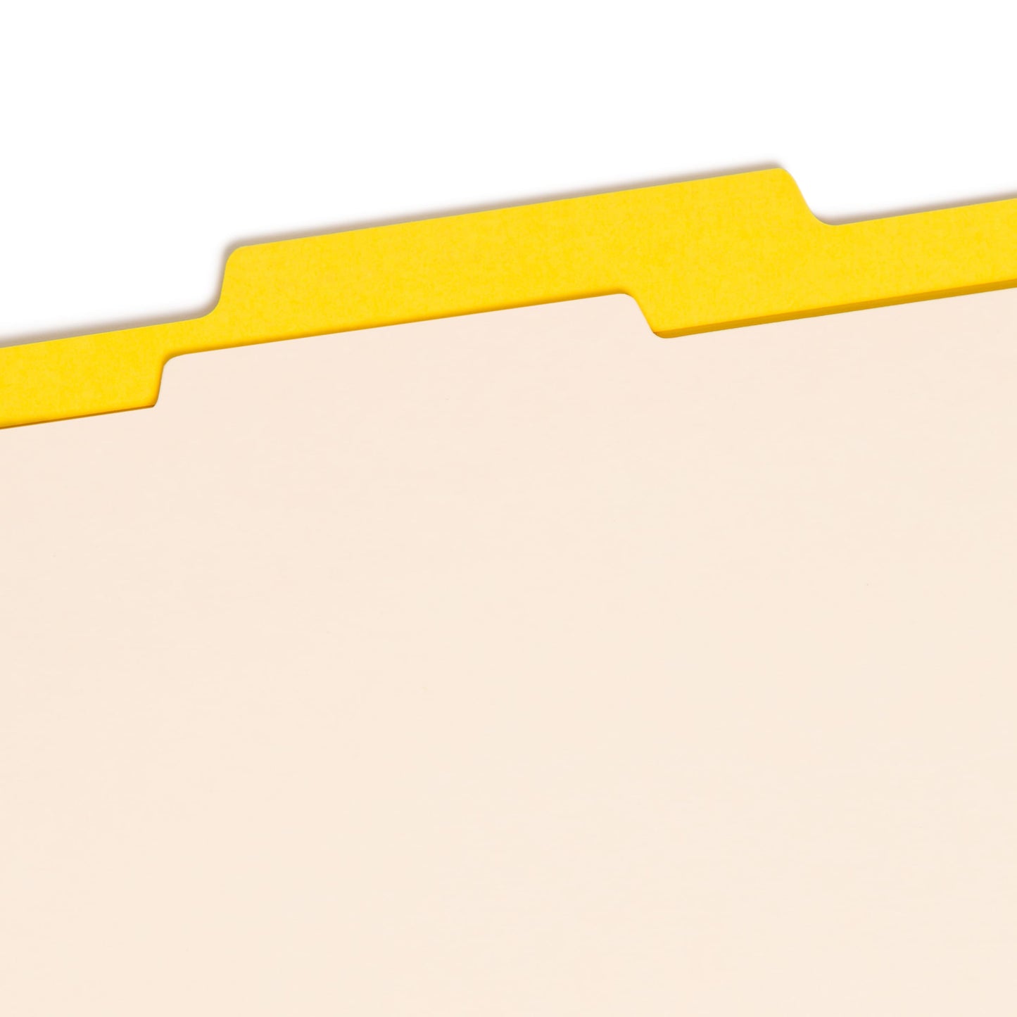 Classification File Folders, 1 Divider, 2 inch Expansion, Yellow Color, Letter Size, Set of 10, 30086486137042