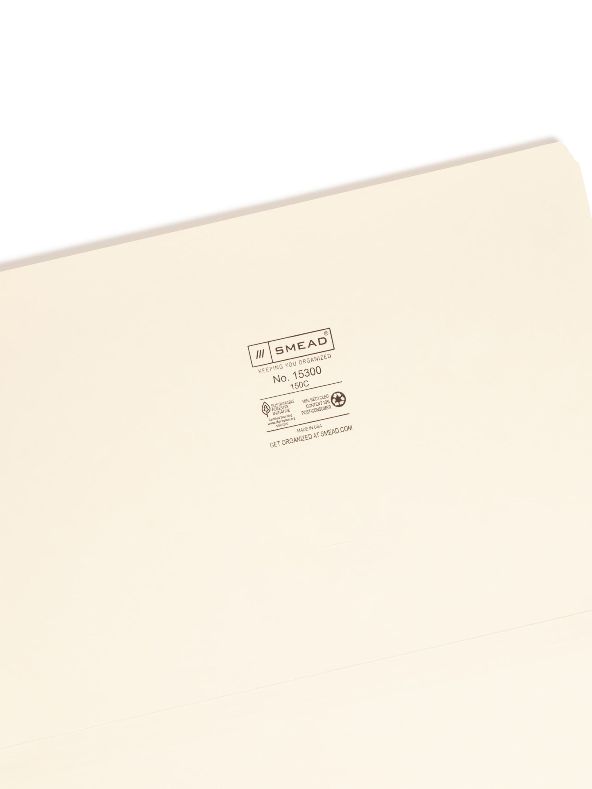 Standard File Folders, Straight-Cut Tab, Manila Color, Legal Size, Set of 100, 086486153003