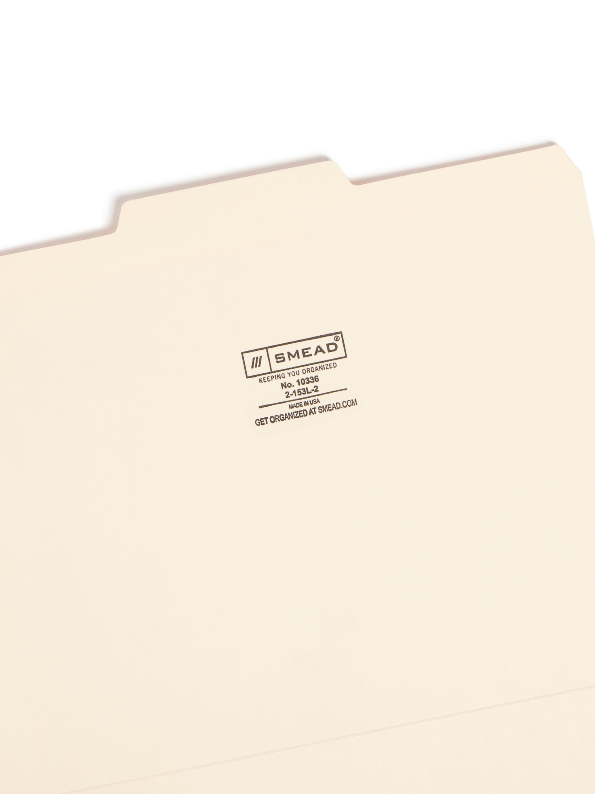 Reinforced Tab File Folders, 1/3-Cut Center Tab, Manila Color, Letter Size, Set of 100, 086486103367