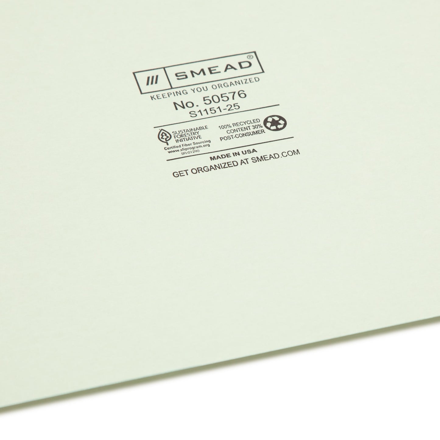 Heavyweight Filing Guides with Alphabetic Indexing, 1/5-Cut Metal Tab, Gray/Green Color, Letter Size, Set of 25, 086486505765