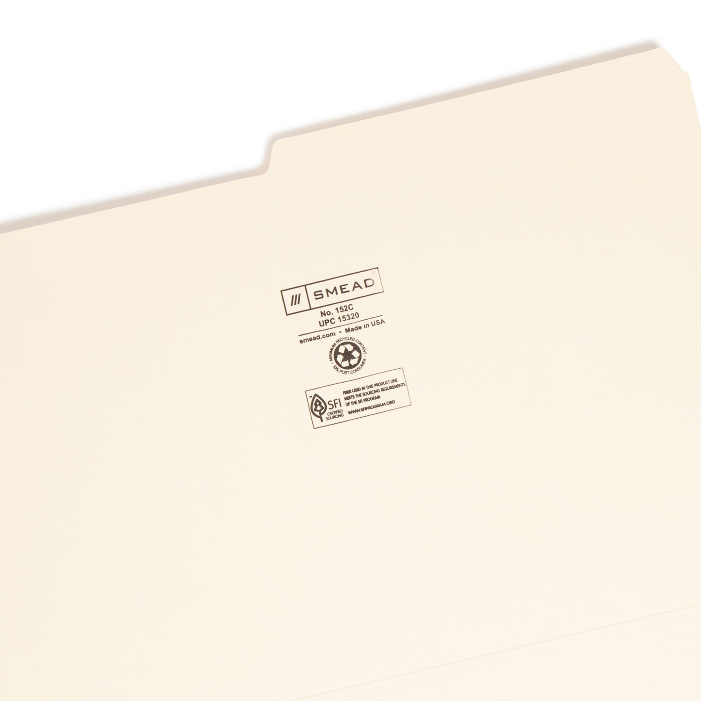 Standard File Folders, 1/2-Cut Tab, Manila Color, Legal Size, Set of 100, 086486153201