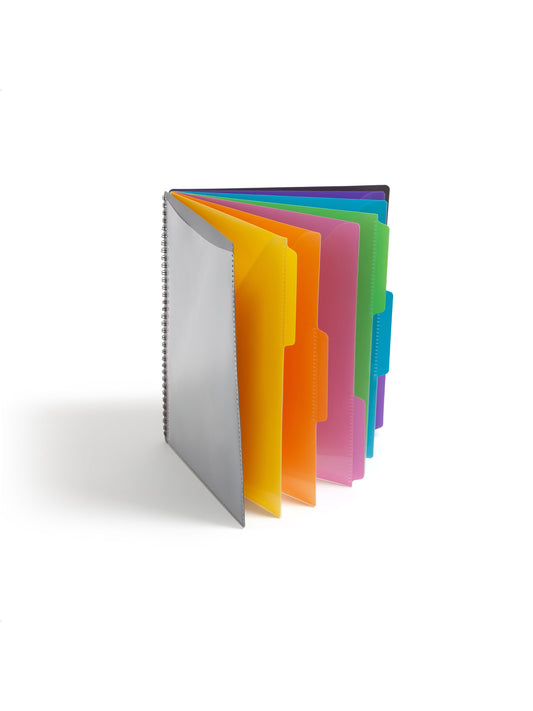 Poly Project Organizers, 12 Pockets, 1/3-Cut Tab, Gray Color, Letter Size, Set of 1, 086486892070