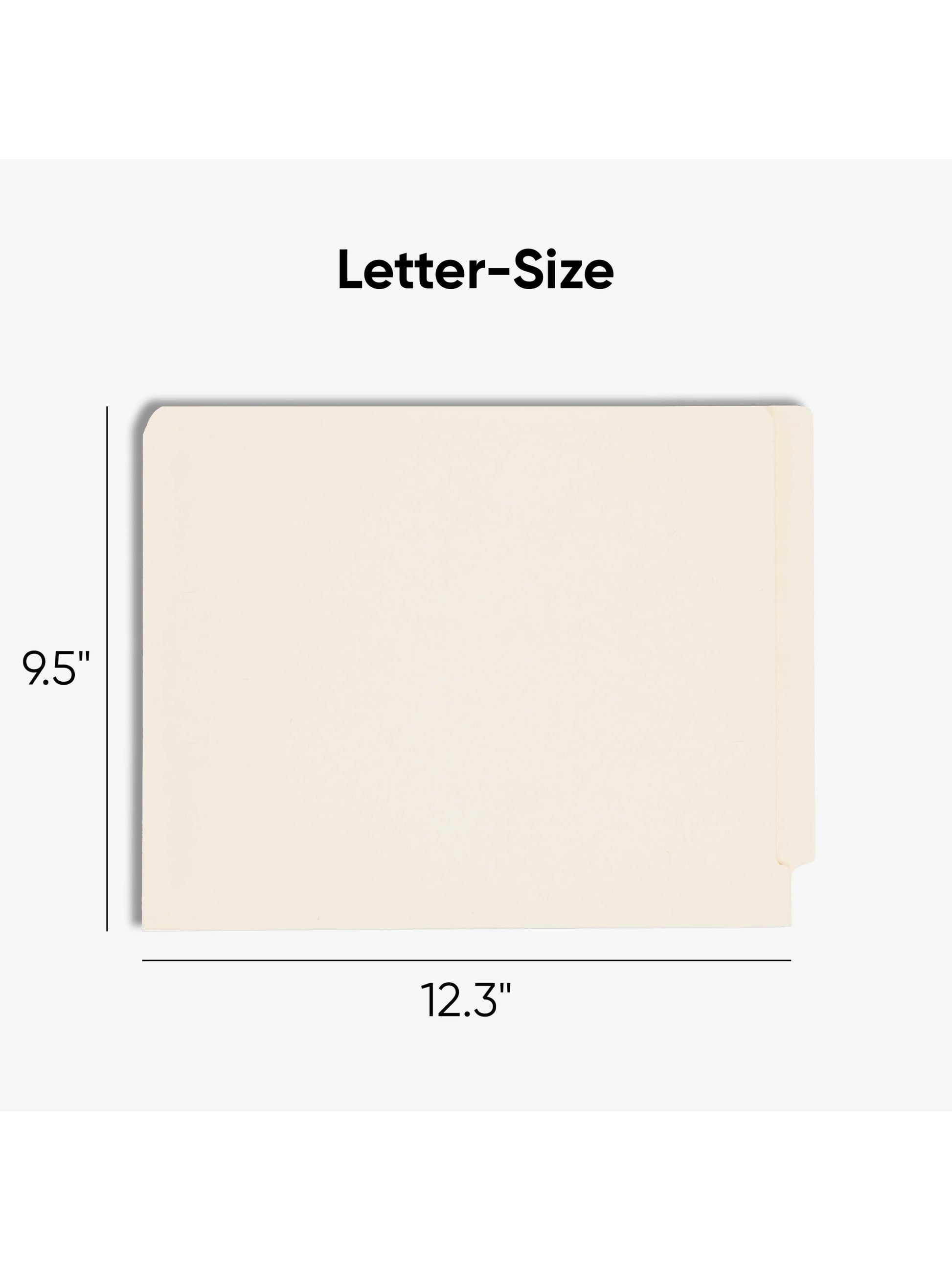 Shelf-Master® Reinforced End Tab Fastener File Folders, Straight-Cut Tab, 2 Fasteners, Manila Color, Letter Size, Set of 50, 086486341158