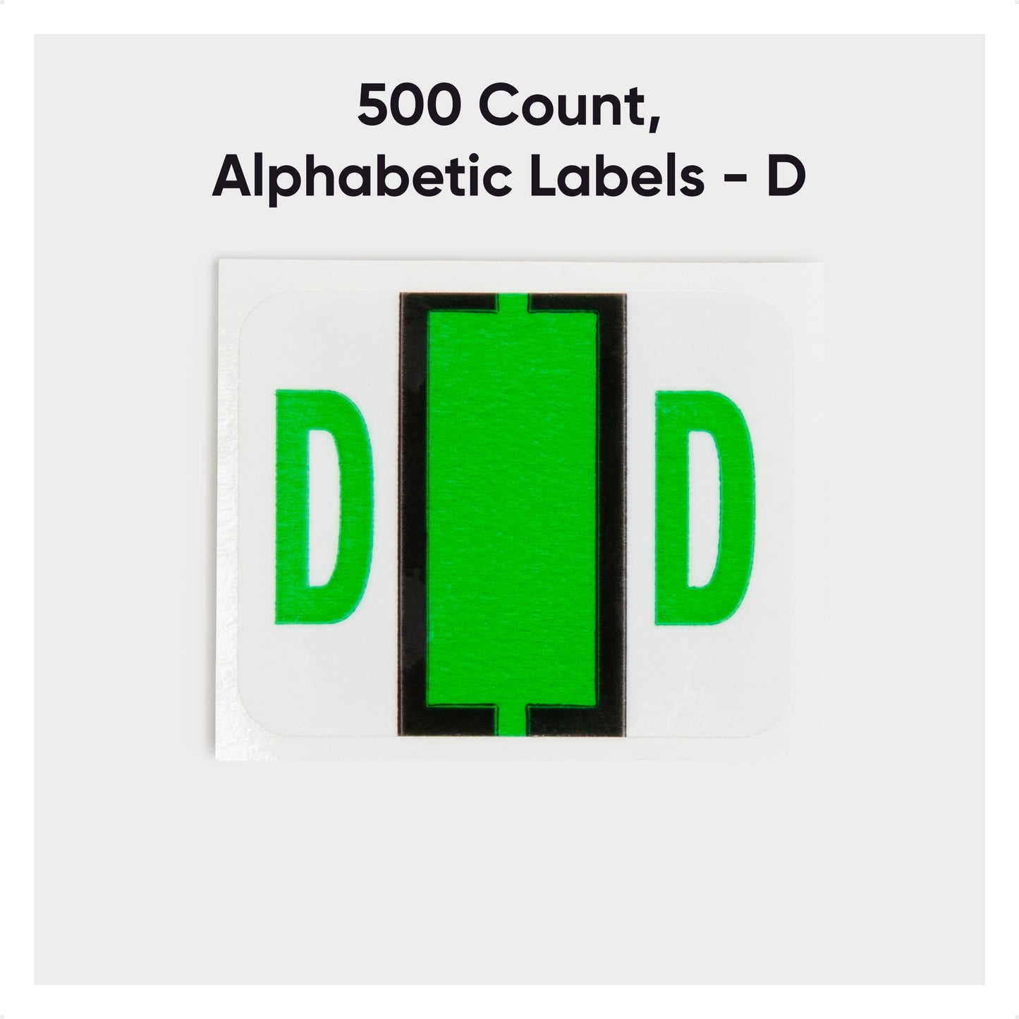 BCCR Bar Style Color-Coded Alphabetic Labels, A-Z Rolls, Light Green Color, 1-1/4" X 1" Size, Set of 50, 086486670746
