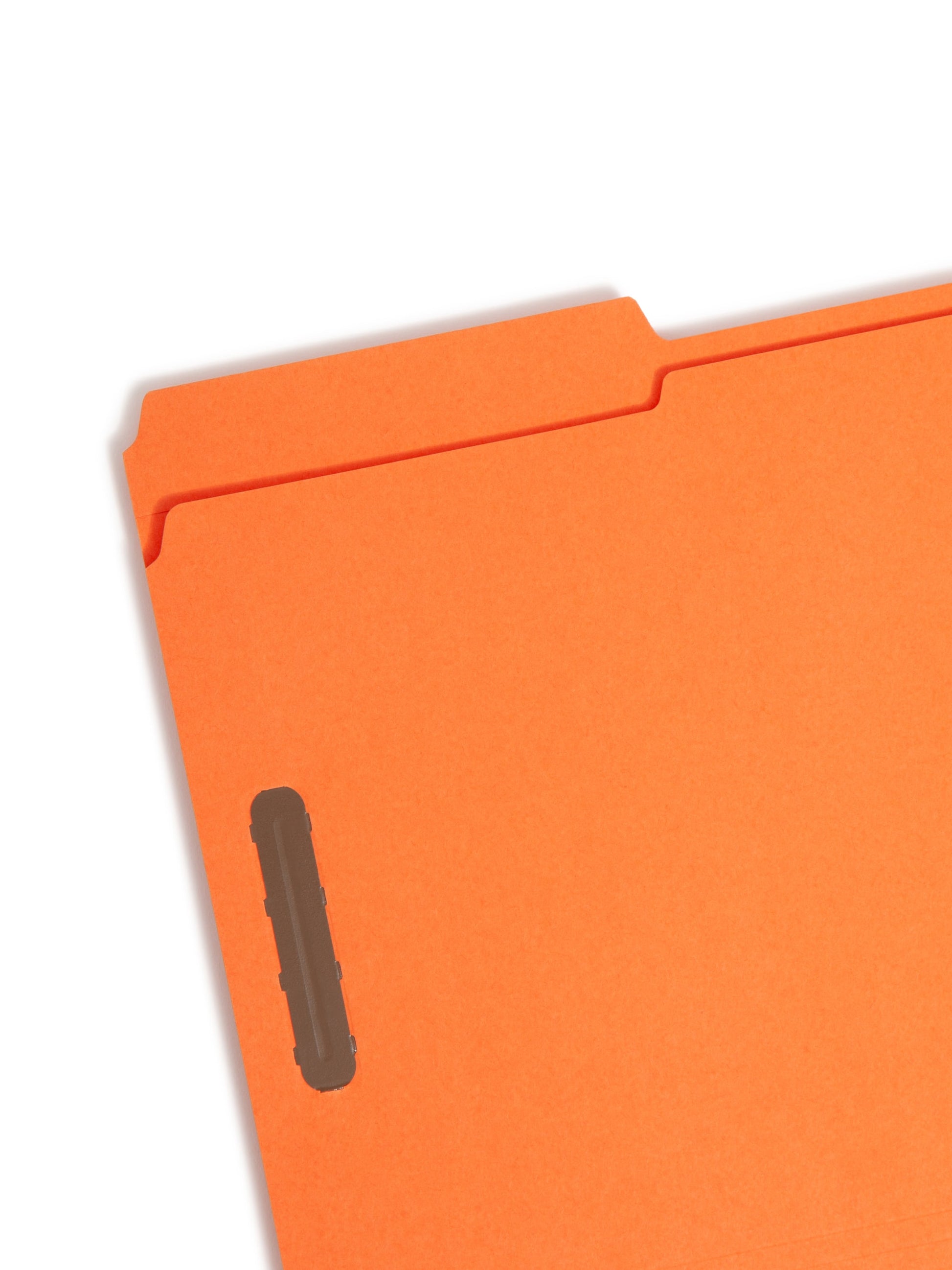 Reinforced Tab Fastener File Folders, 1/3-Cut Tab, 2 Fasteners, Orange Color, Legal Size, Set of 50, 086486175401