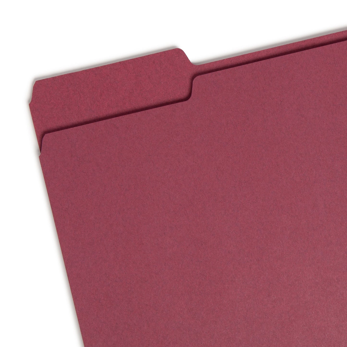 Standard File Folders, 1/3-Cut Tab, Maroon Color, Letter Size, Set of 100, 086486130936