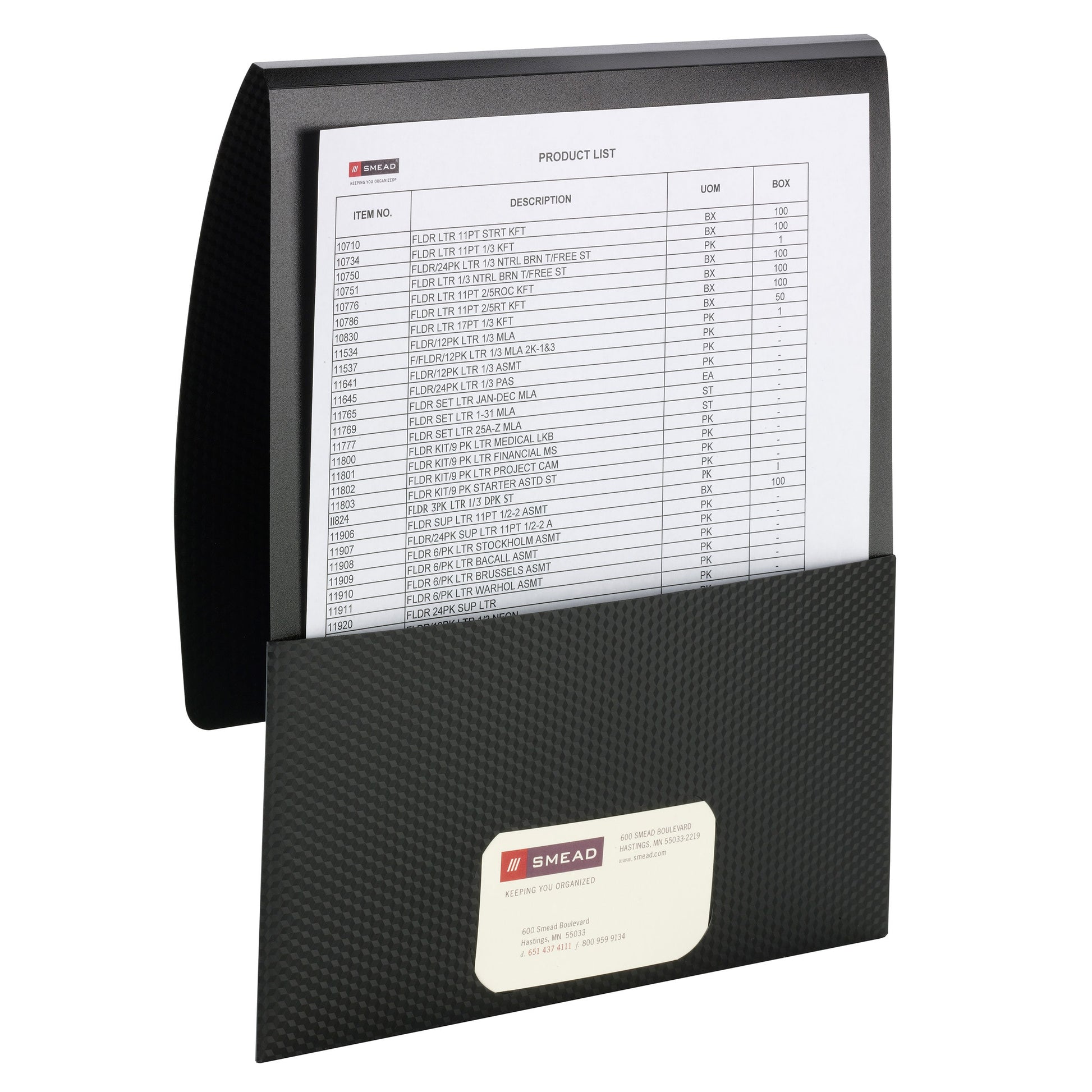 Organized Up® Poly Stackit® Folders, 1 Pocket, Black Color, Letter Size, Set of 5, 086486878050