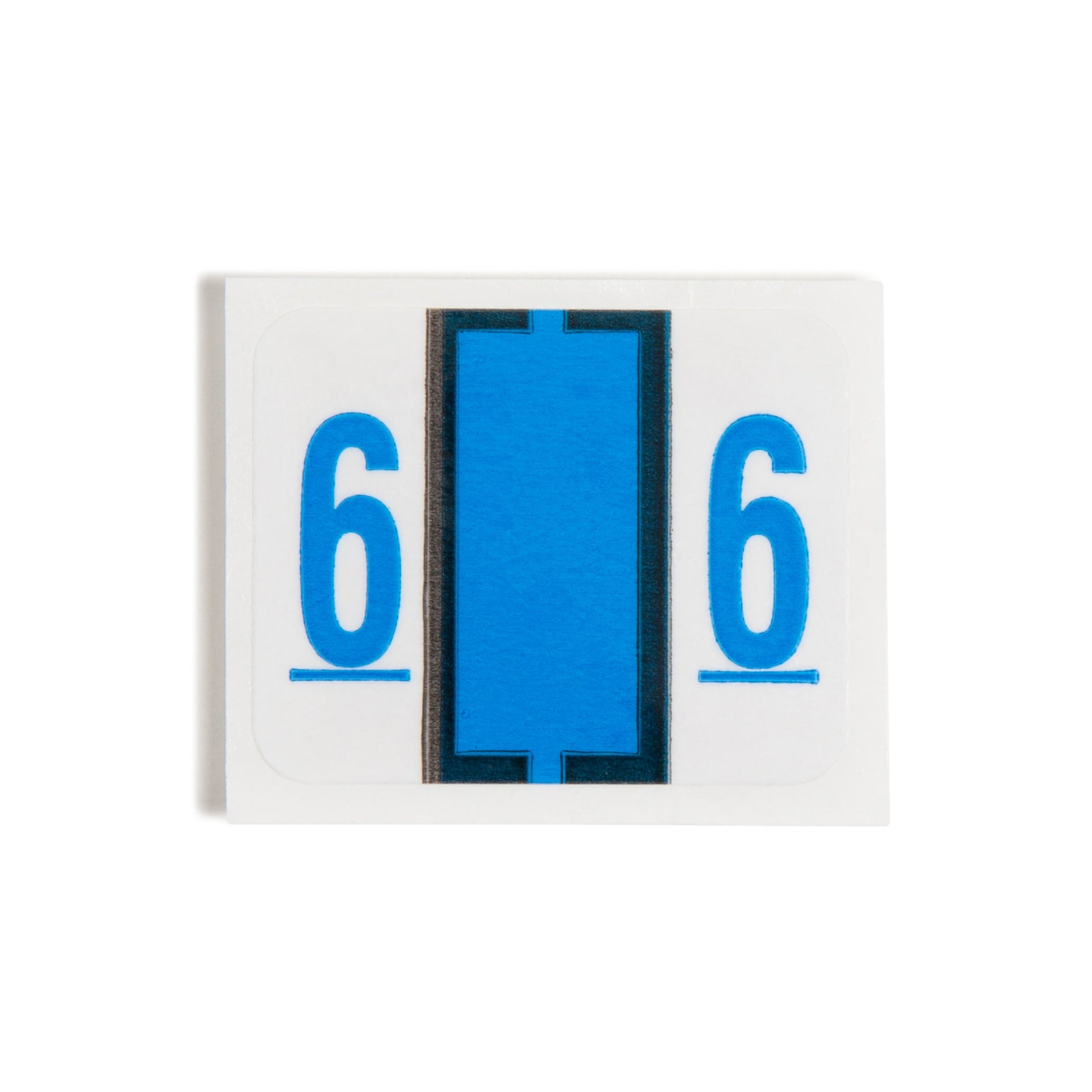 BCCRN Bar Style Color-Coded Numeric Labels, 0-9 Rolls, Blue Color, 1-1/4" X 1" Size, Set of 50, 086486673761