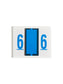 BCCRN Bar Style Color-Coded Numeric Labels, 0-9 Rolls, Blue Color, 1-1/4" X 1" Size, 