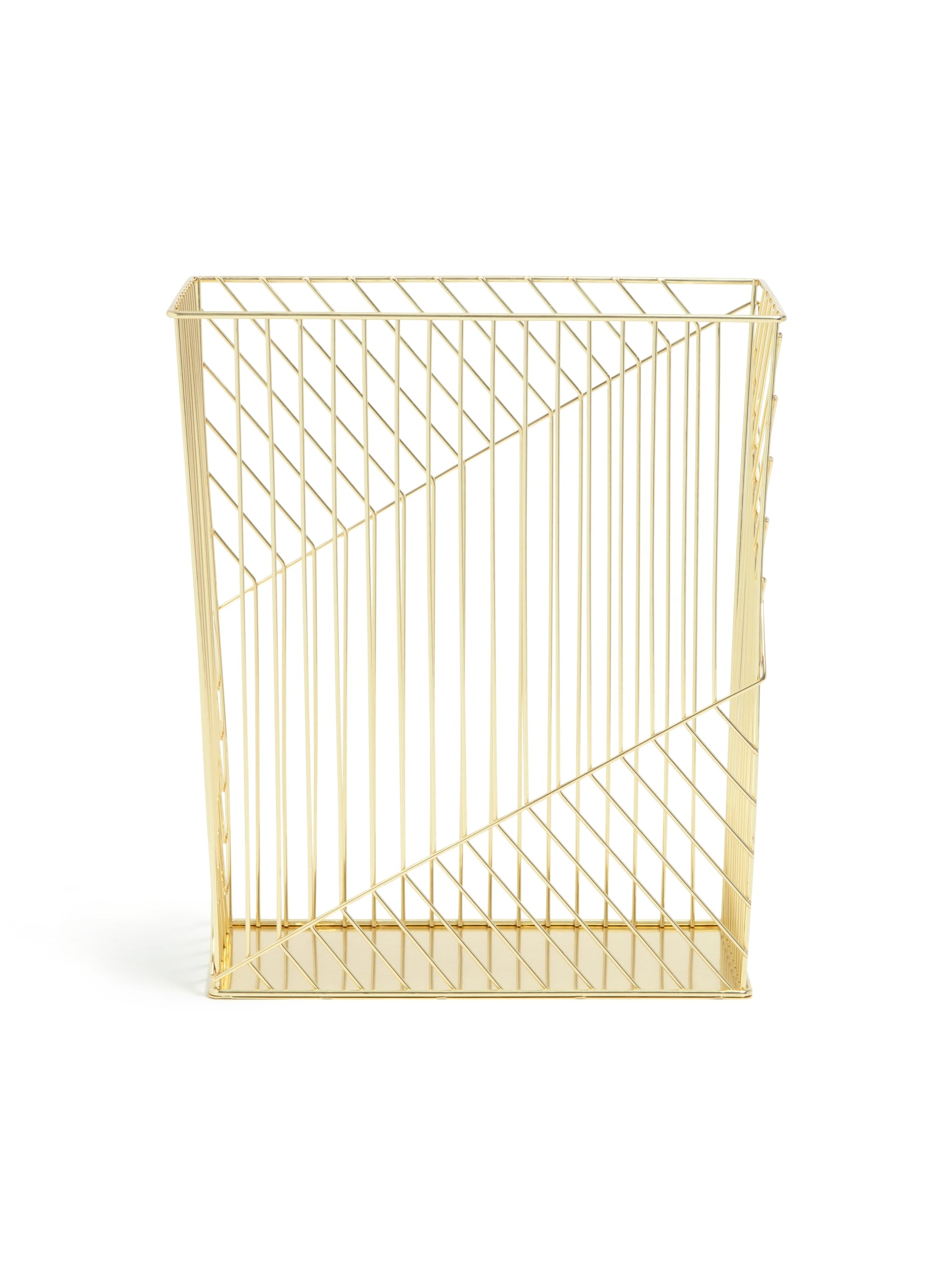 Vena Waste Basket, Vena, Gold, Gold, Set of 1, 843463132327