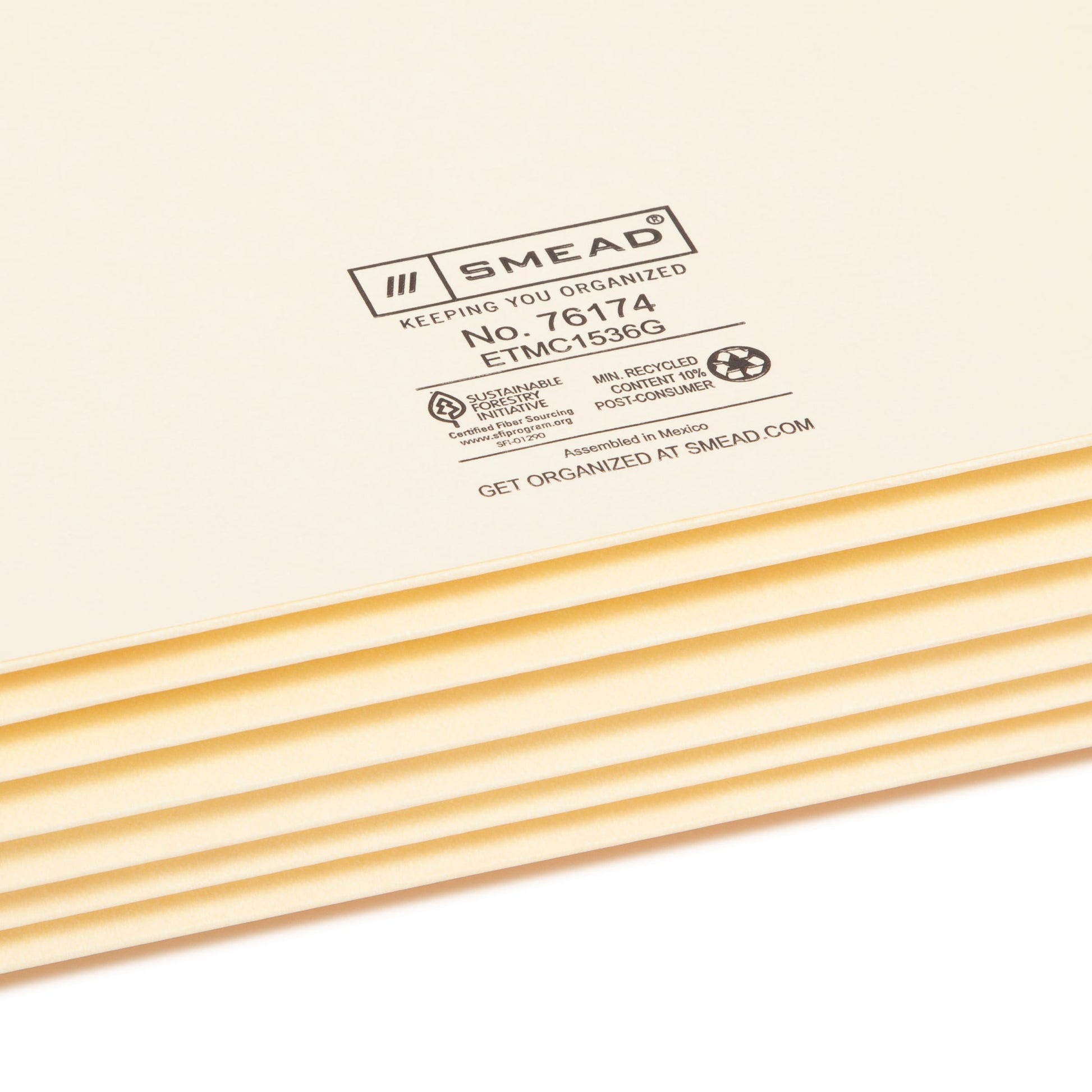 Reinforced End Tab File Pockets, Straight-Cut Tab, 5-1/4 inch Expansion, Manila Color, Legal Size, Set of 10, 30086486761742