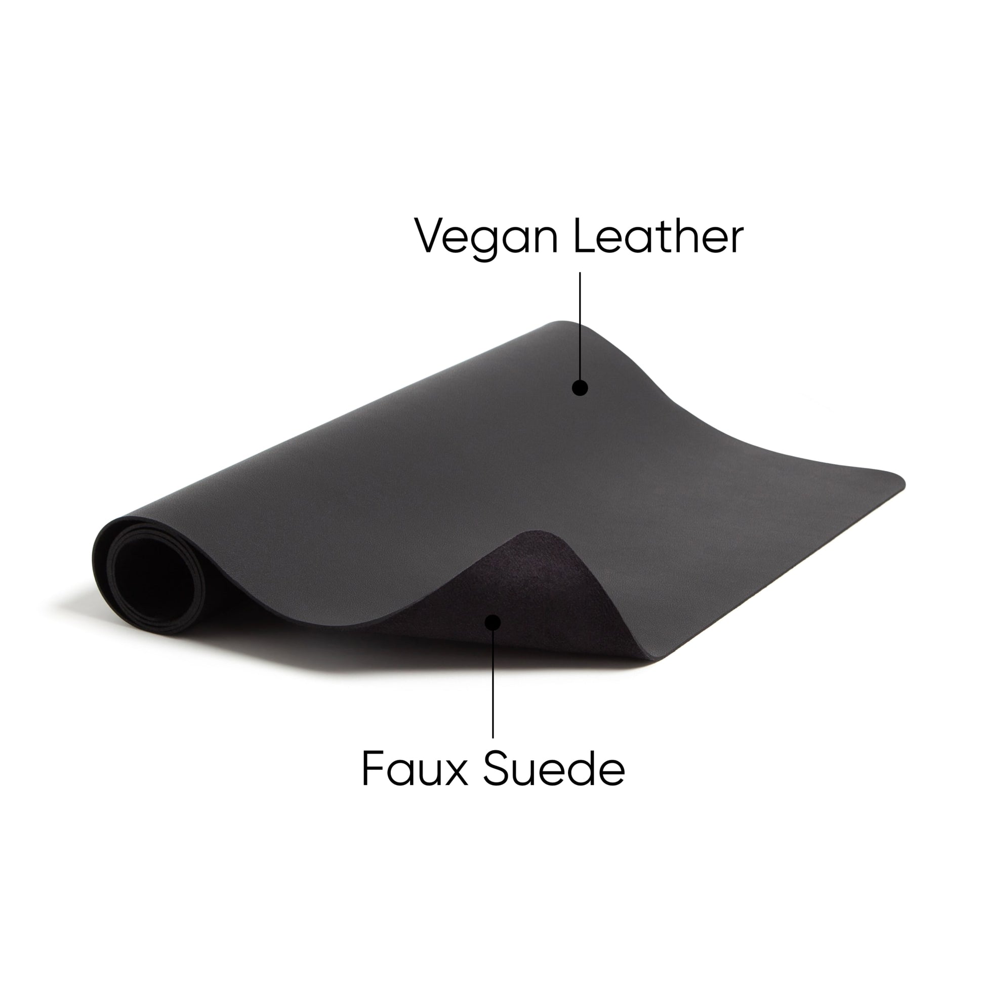 Vegan Leather Desk Pad, Charcoal Color, 36"X17" Size, Set of 1, 086486648288