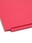 Shelf-Master® Reinforced Tab End Tab File Folders, Straight-Cut Tab, Red Color, Letter Size, Set of 100, 086486257107