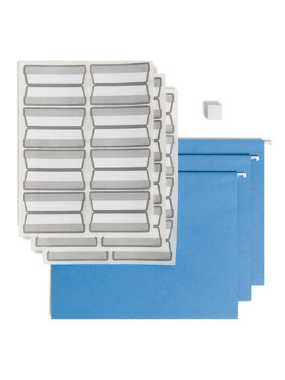 Protab® Filing System Start Kit, Blue Color, Letter Size, Set of 20, 086486642101