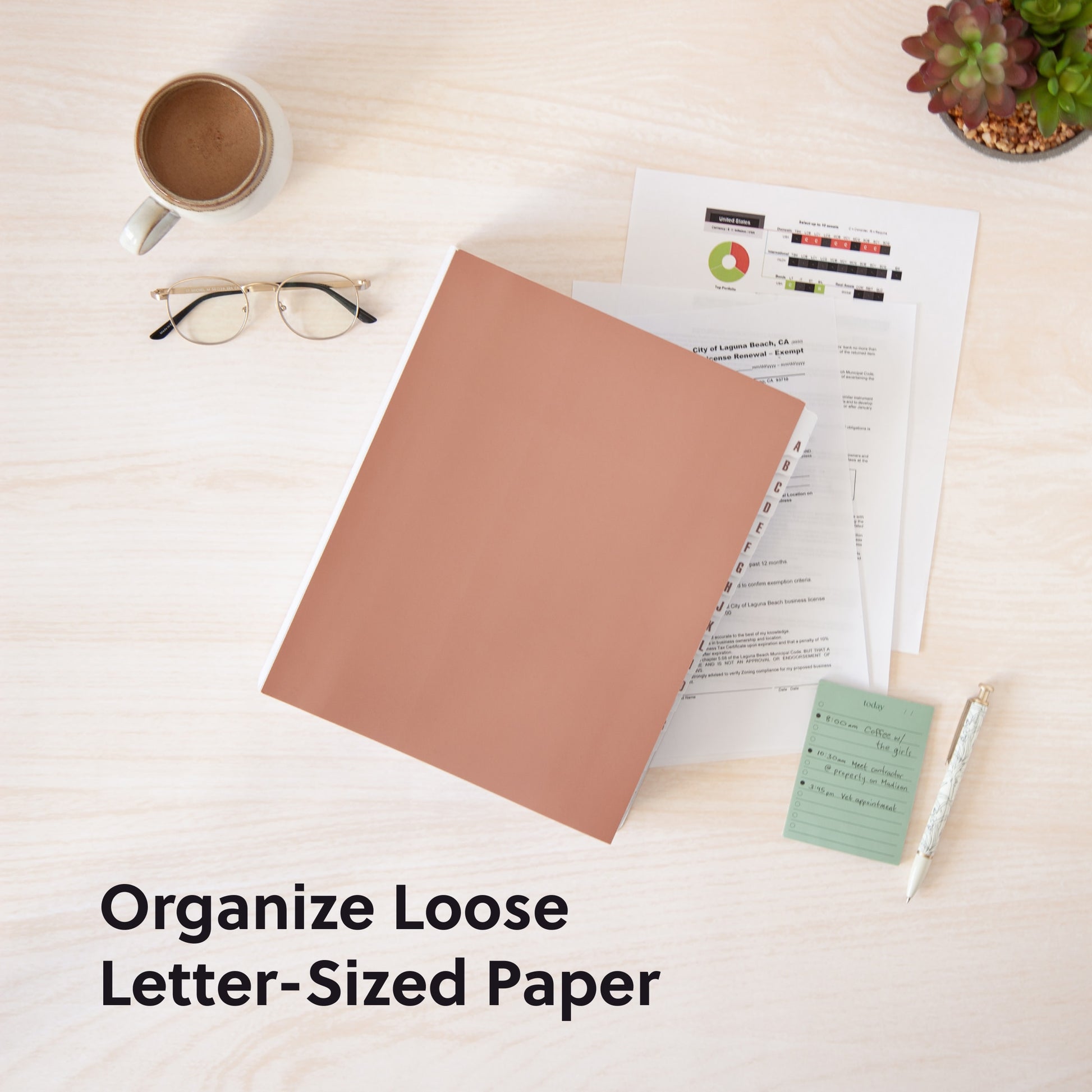 Desk File/Sorters, Rosewood Color, Letter Size, Set of 1, 086486892148