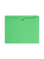 Colored File Jackets, Reinforced Straight-Cut Tab, No Expansion, Green Color, Letter Size, Set of 100, 30086486755031