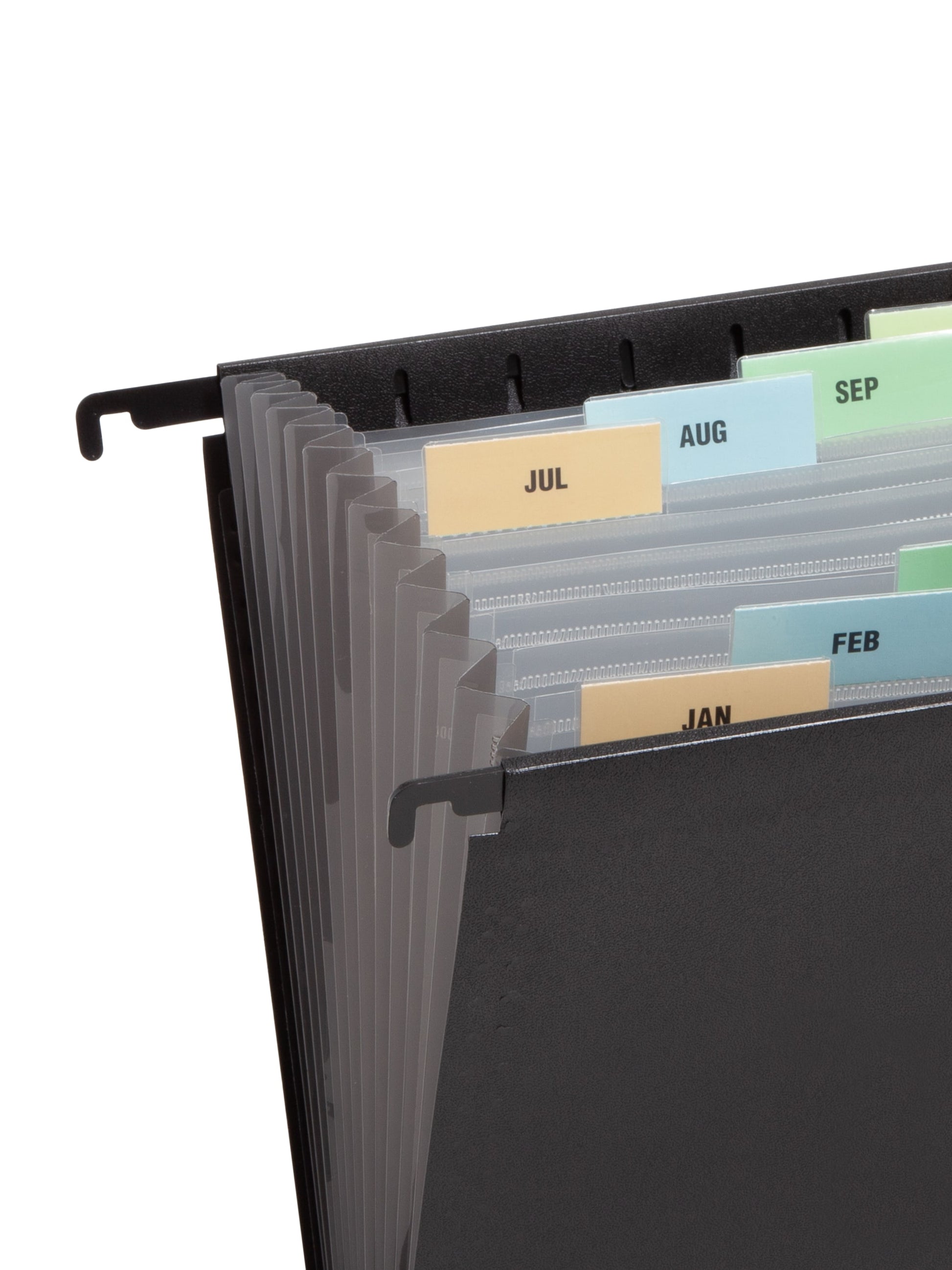 Poly Hanging Expanding File Folder, Black Color, Letter Size, Set of 1, 086486651257