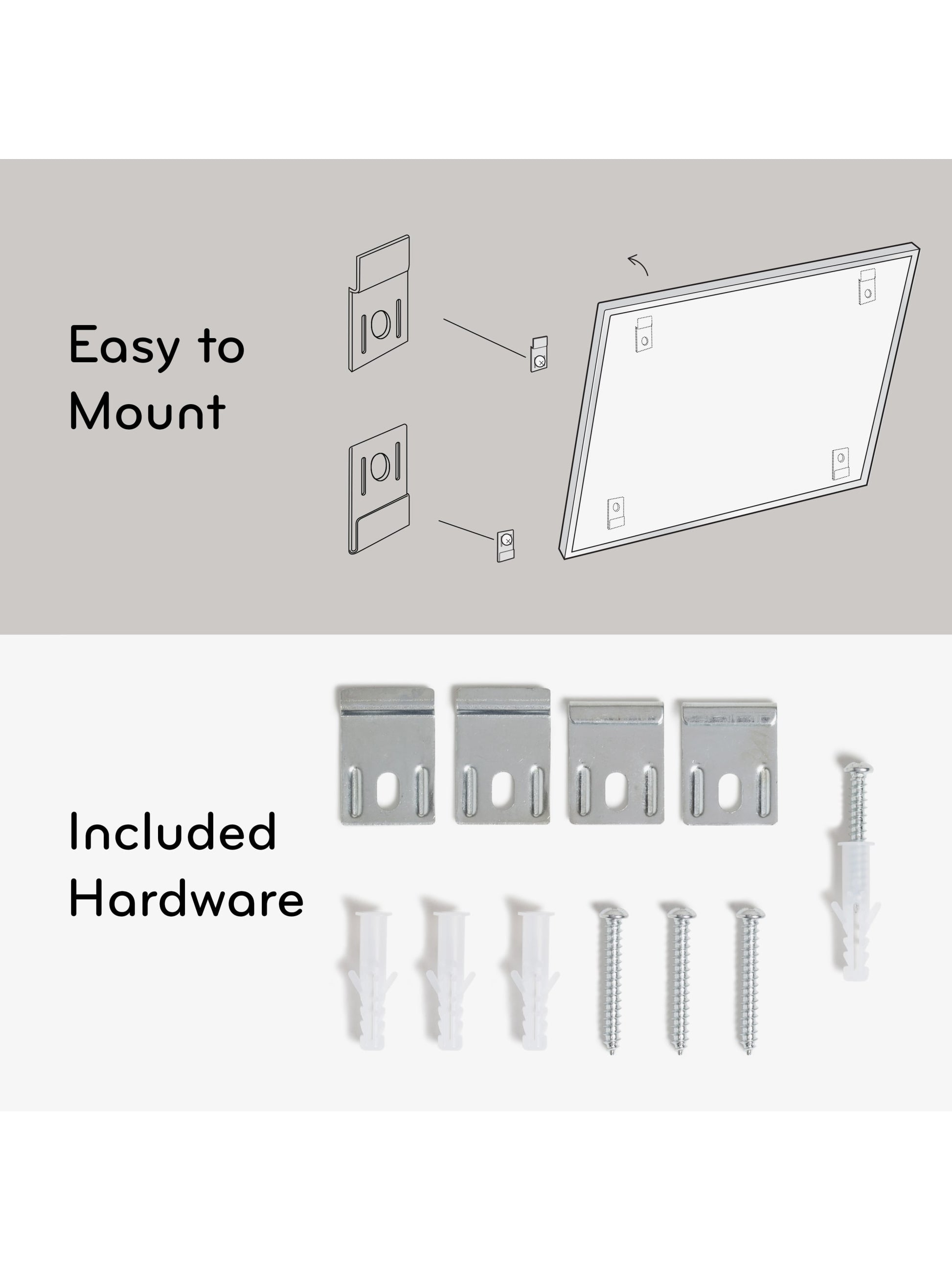 Metal Frame Dry Erase Board, Silver, White, 23" x 35", 3 x 2, White, 23" X 35" Size, Set of 1, 812296022914