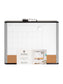 Mod Frame 3-in-1 Dry Erase Combo Calendar Board, Gray/Black, Assorted Colors, 2" x 1", 2' or smaller, Assorted Colors, 2" X 1" Size, Set of 1, 812296023881