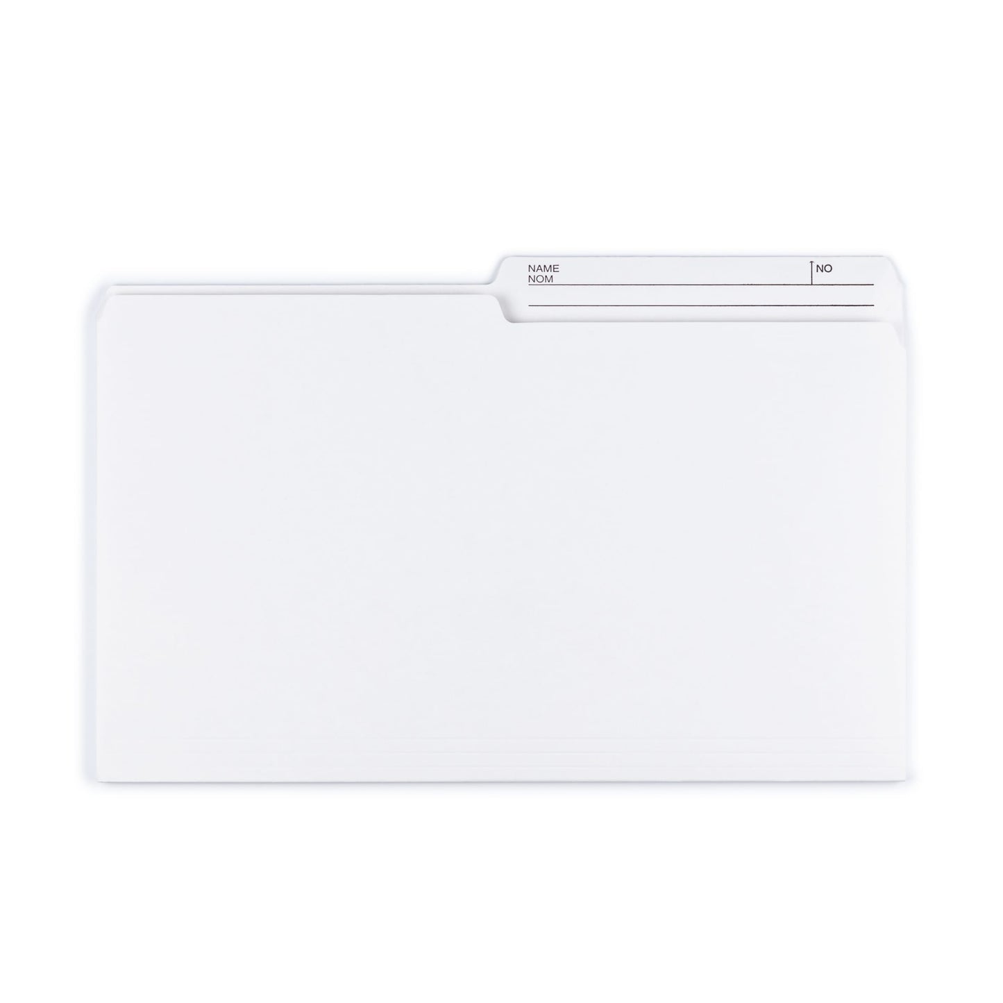 Reversible Printed Tab File Folders, 1/2-Cut Tab, Ivory Color, Legal Size, Set of 100, 086486153485