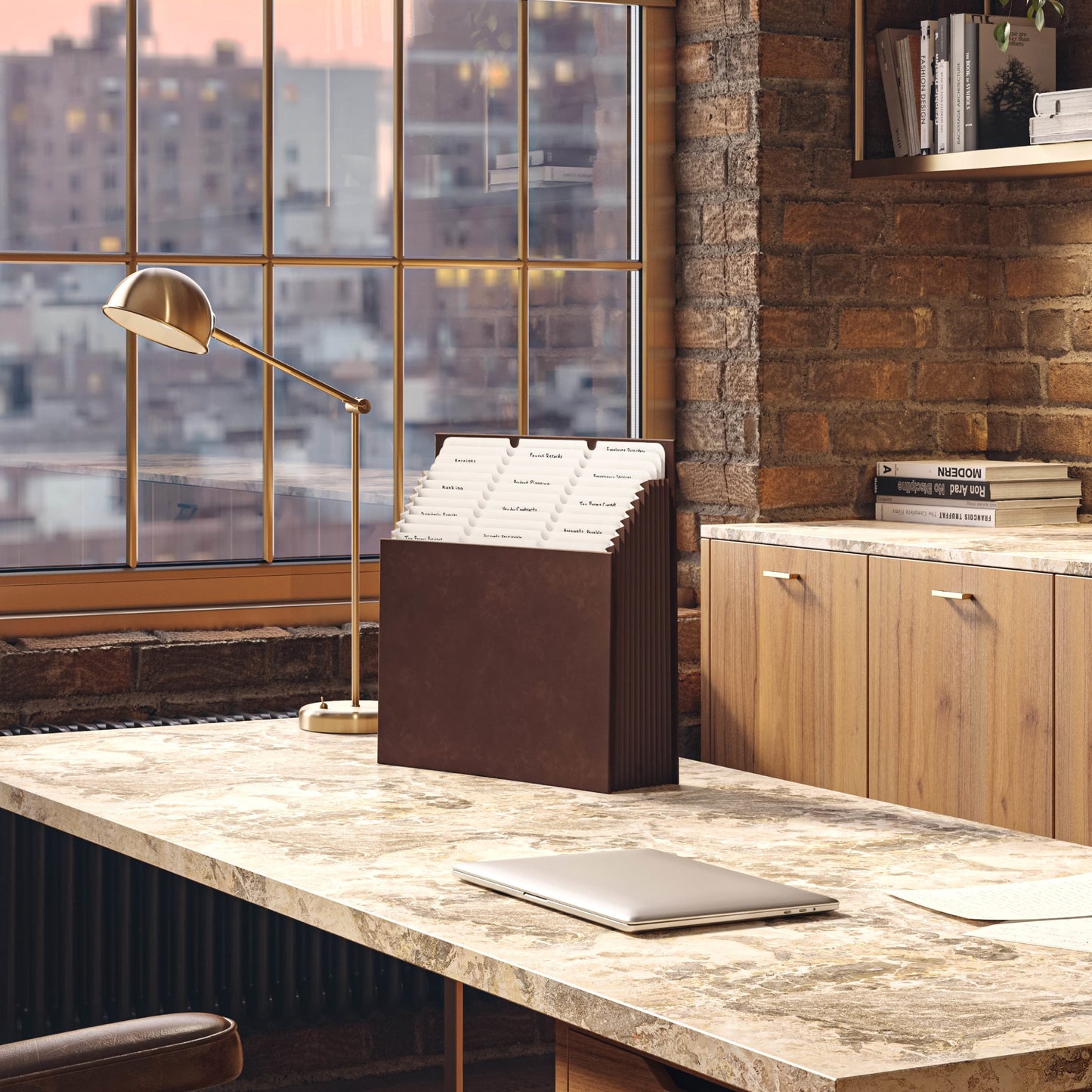 Expanding Stadium® File, 12 Pockets, Saddle Color, 13.6" X 12.25" X 1.88" Size, Set of 1, 086486702287