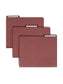 SafeSHIELD® Pressboard Classification File Folders, 2 Dividers, 2 inch Expansion, Metal Tab, Red Color, Letter Size, Set of 0, 30086486142305