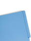 Shelf-Master® Reinforced Tab End Tab File Folders, Straight-Cut Tab, Blue Color, Letter Size, Set of 100, 086486250108