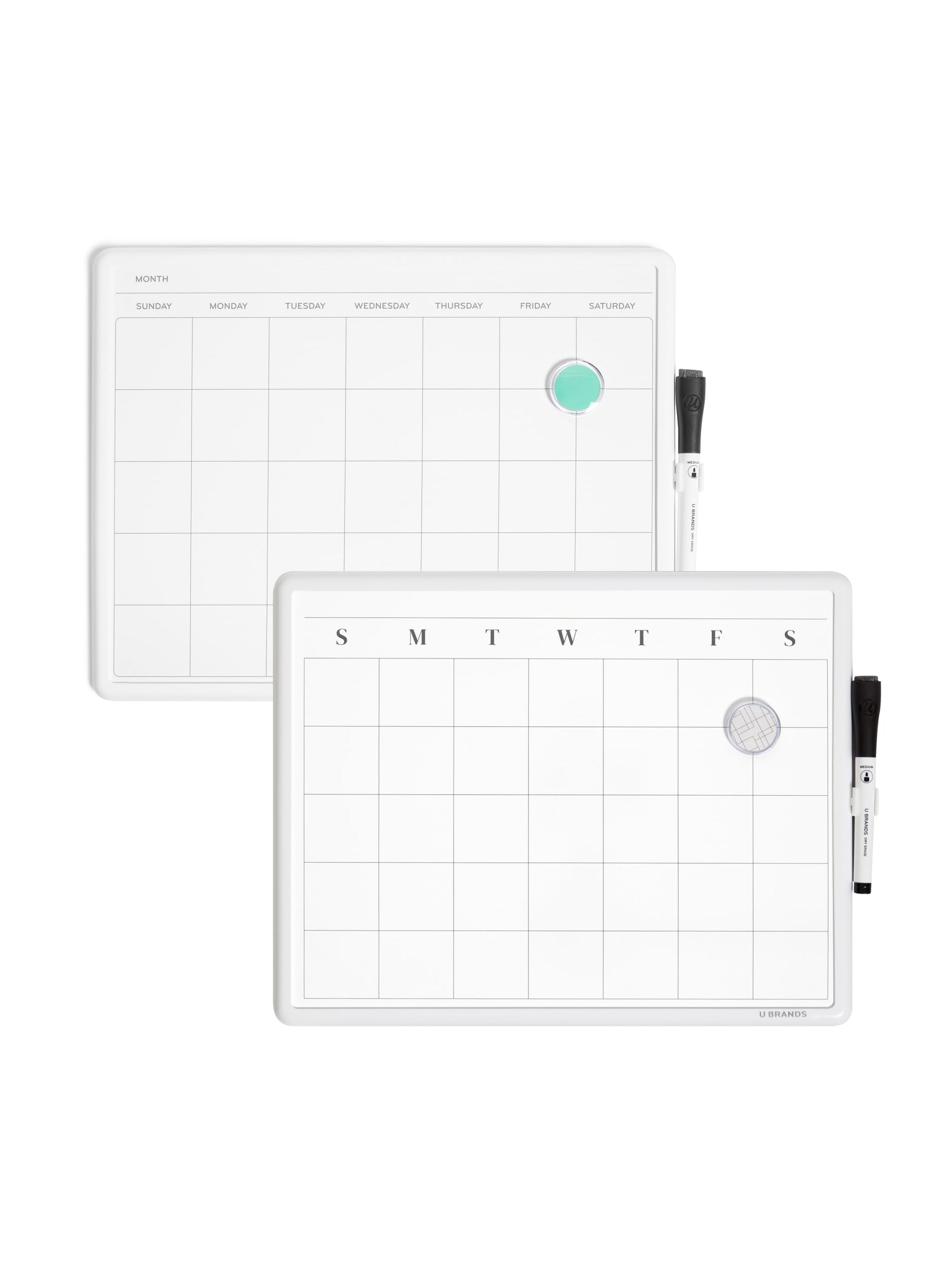 Contempo Frame Dry Erase Calendar Board, Contempo, White, White, 1" x 1", 2' or smaller, White, 1" X 1" Size, Set of 1, 812296022600