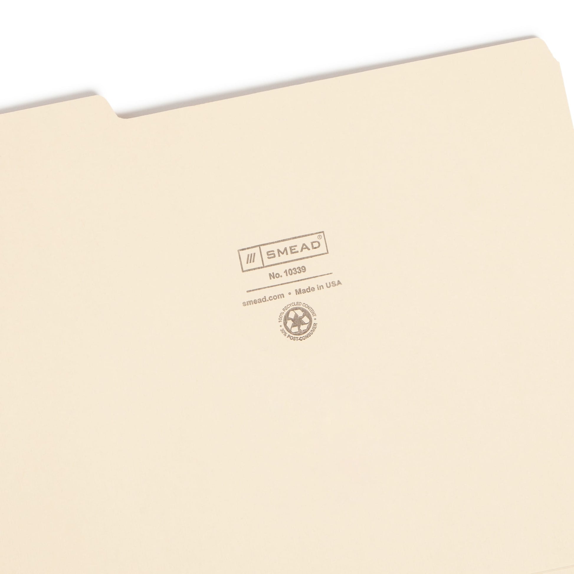 100% Recycled File Folders, Manila Color, Letter Size, Set of 100, 086486103398