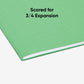 Standard Hanging File Folders with 1/5-Cut Tabs, Green Color, Letter Size, Set of 25, 086486640619