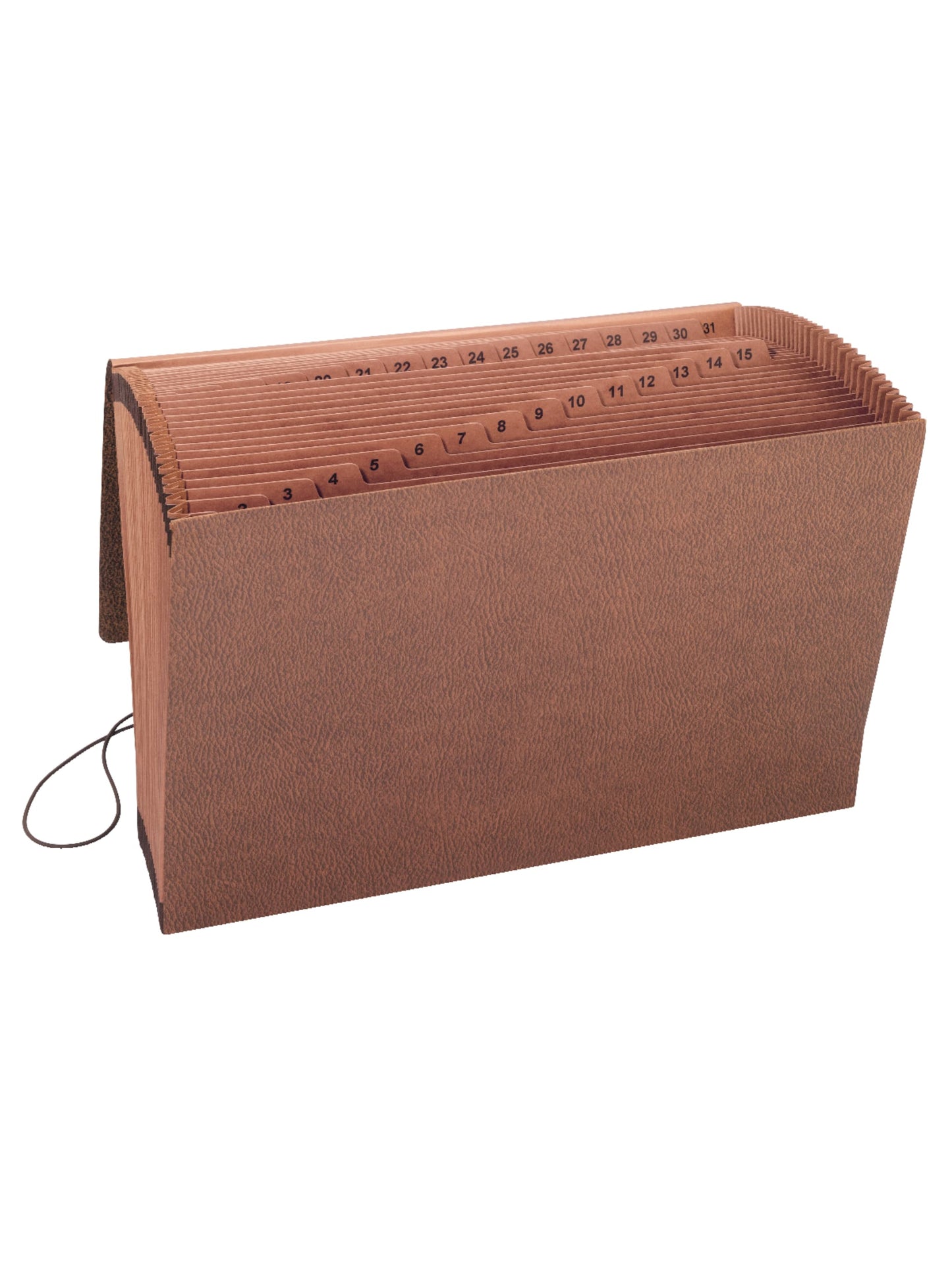 TUFF® Redrope Expanding Files, 31 Pockets, Daily 1-31, Brown Color, Legal Size, Set of 1, 086486703697