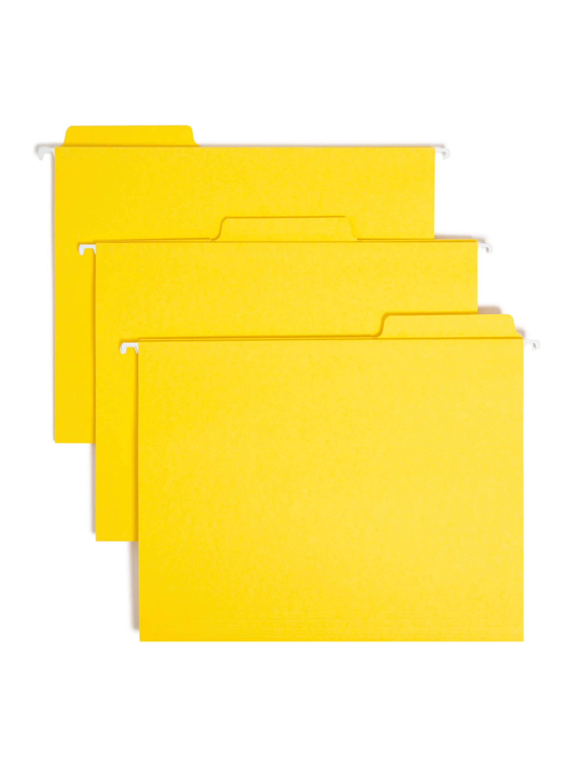 FasTab® Hanging File Folders, 1/3-Cut Tab, Yellow Color, Letter Size, Set of 20, 086486640541