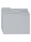 Reinforced Tab File Folders, 1/3-Cut Tab, Gray Color, Letter Size, Set of 100, 086486123341