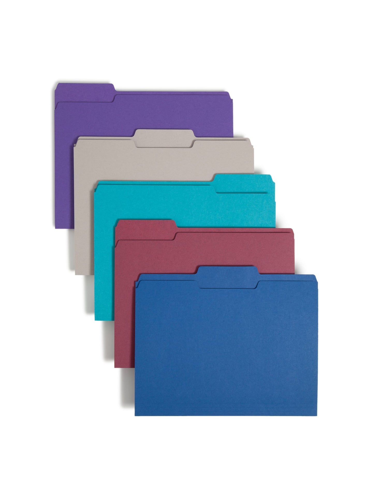 Standard File Folders, 1/3-Cut Tab, Assorted Colors Color, Letter Size, Set of 100, 086486119481