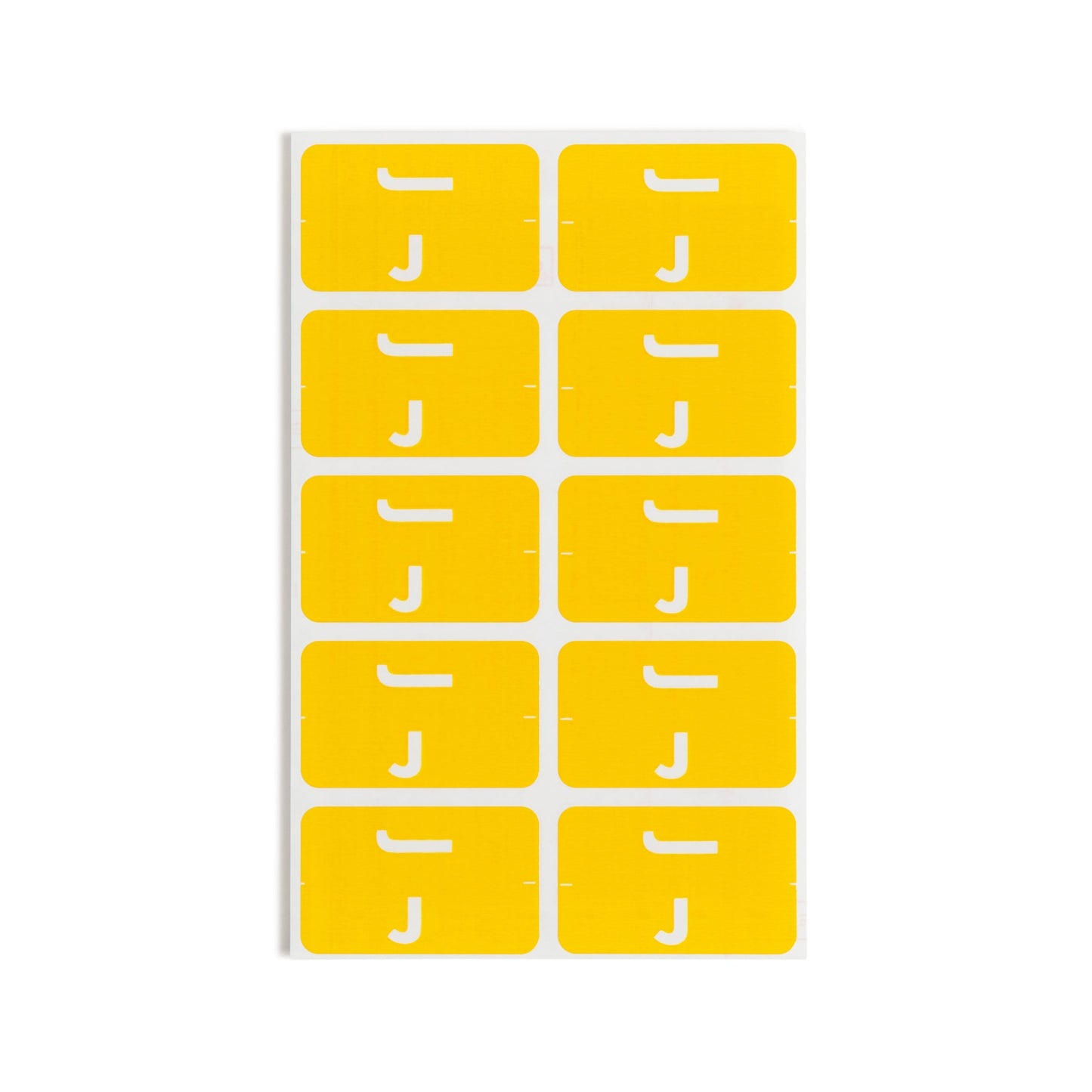 AlphaZ® ACCS Color Coded Alphabetic Labels - Sheets, Yellow Color, 1" X 1-5/8" Size, Set of 100, 086486671804