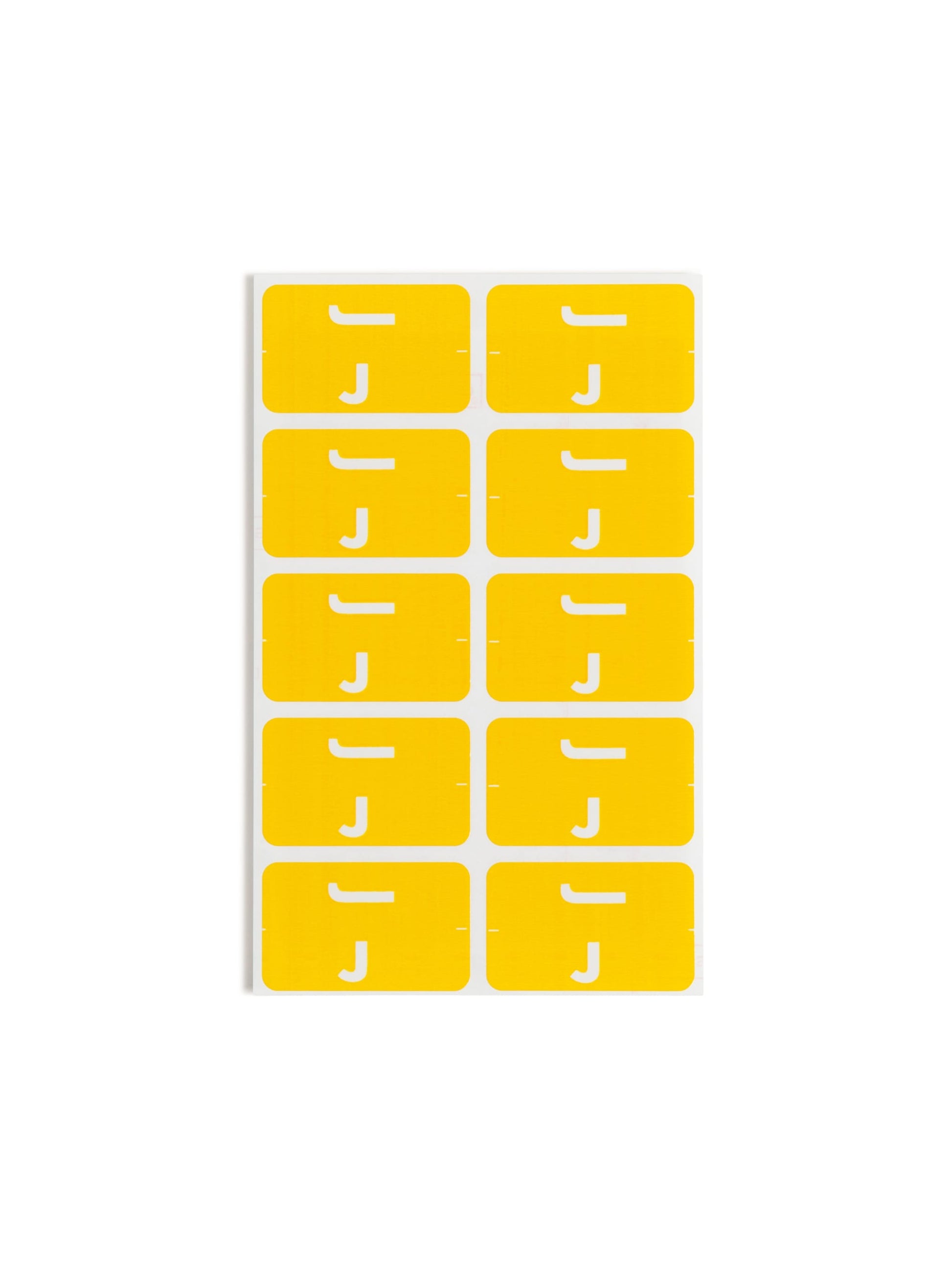 AlphaZ® ACCS Color Coded Alphabetic Labels - Sheets, Yellow Color, 1" X 1-5/8" Size, Set of 100, 086486671804