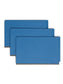SafeSHIELD® Pressboard End Tab Classification File Folders, Straight-Cut Tab, 2 inch Expansion, 2 Divider, Dark Blue Color, Legal Size, Set of 10, 30086486297845