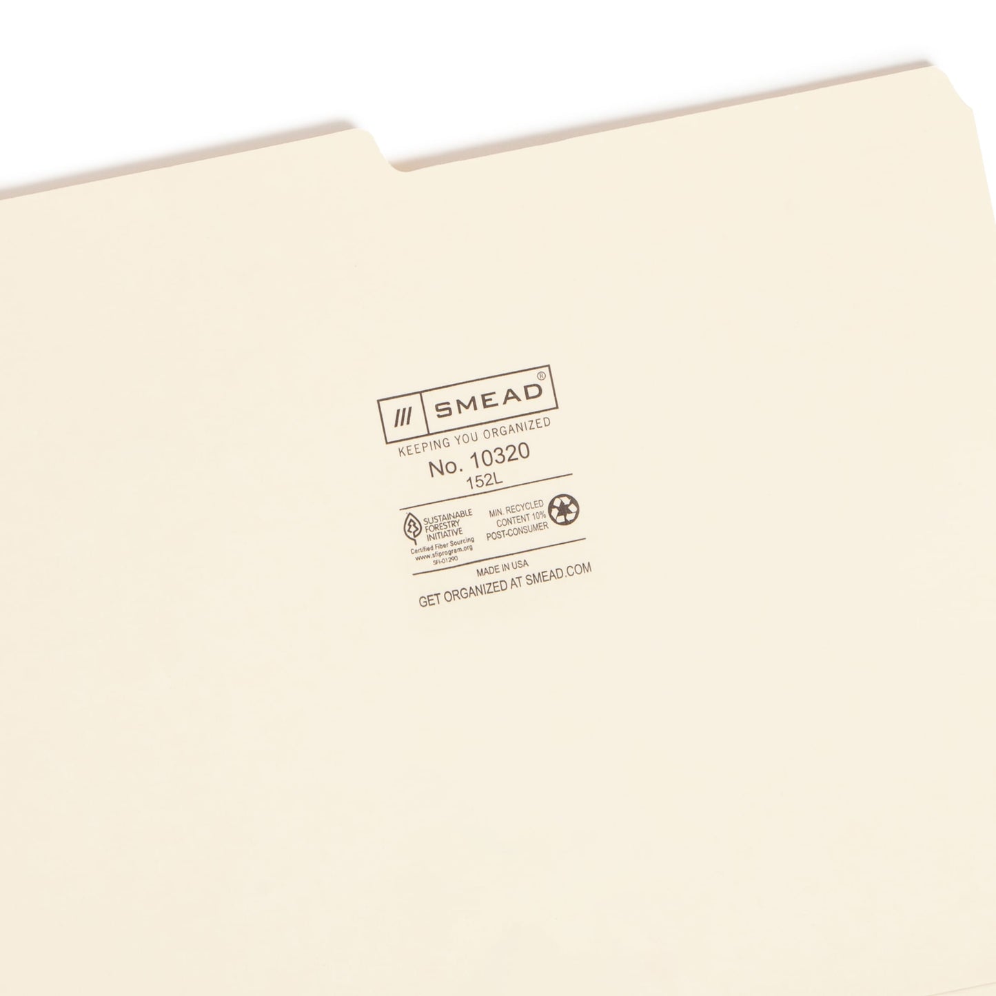 Standard File Folders, 1/2-Cut Tab, Manila Color, Letter Size, Set of 100, 086486103206