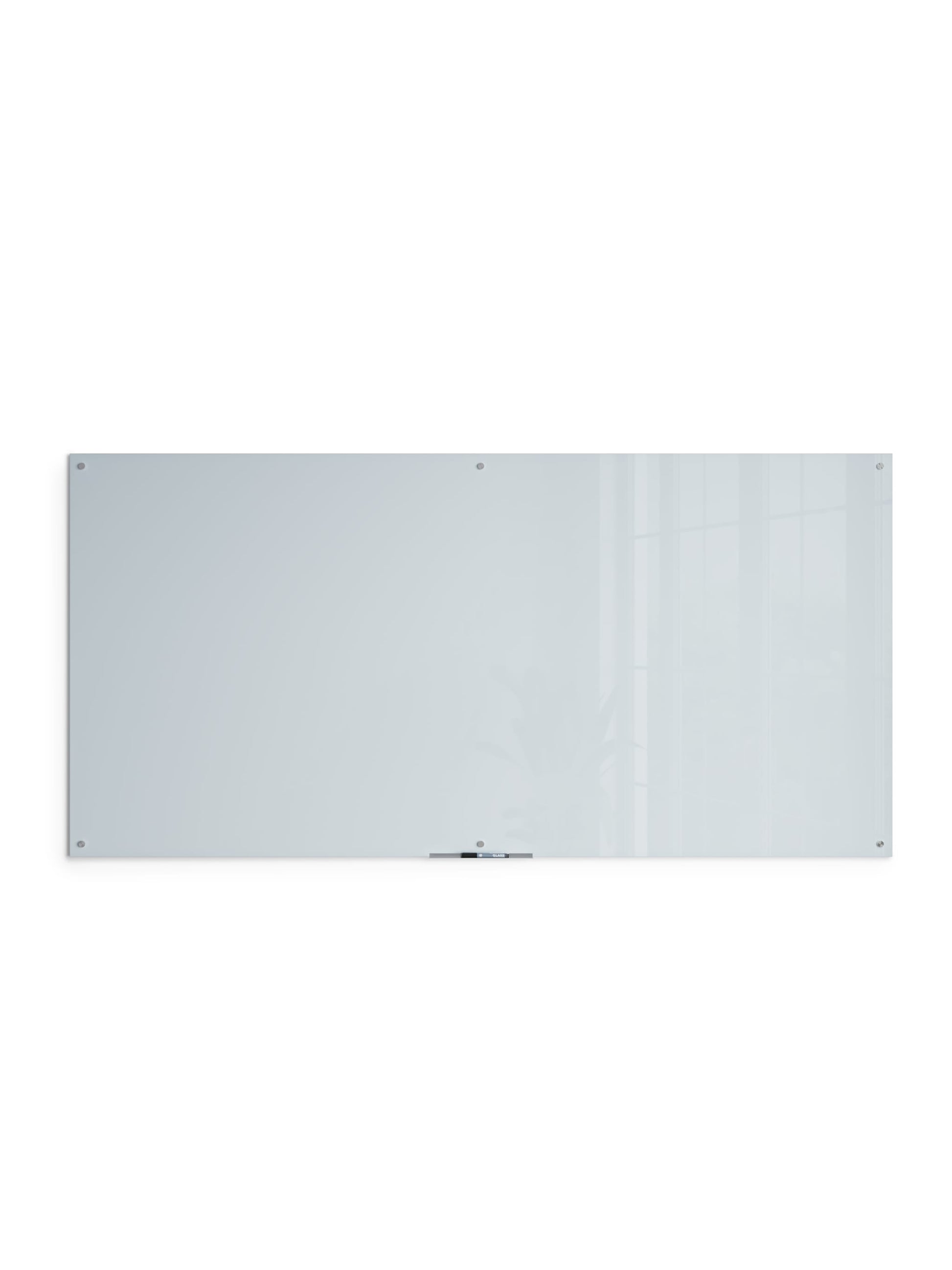 Frameless Glass Non-Magnetic Dry Erase Board, N/A, White, 96" x 47", 8 x 4, White, 96" X 47" Size, Set of 1, 817894027972