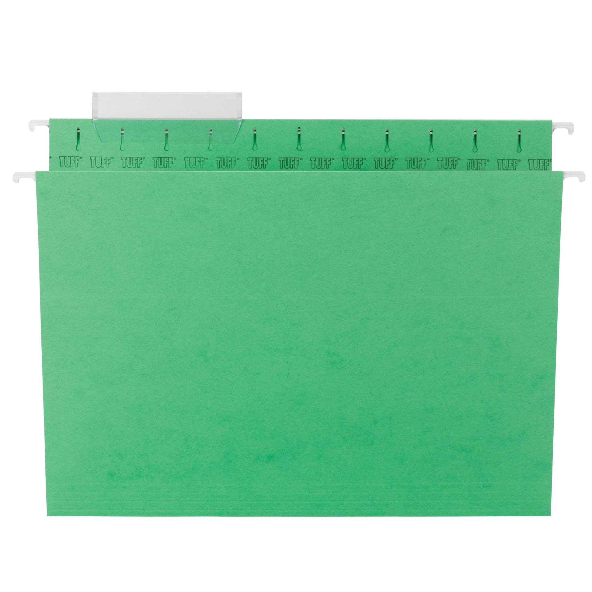 TUFF® Hanging File Folders with Easy Slide® Tabs, Green Color, Letter Size, Set of 1, 086486640428