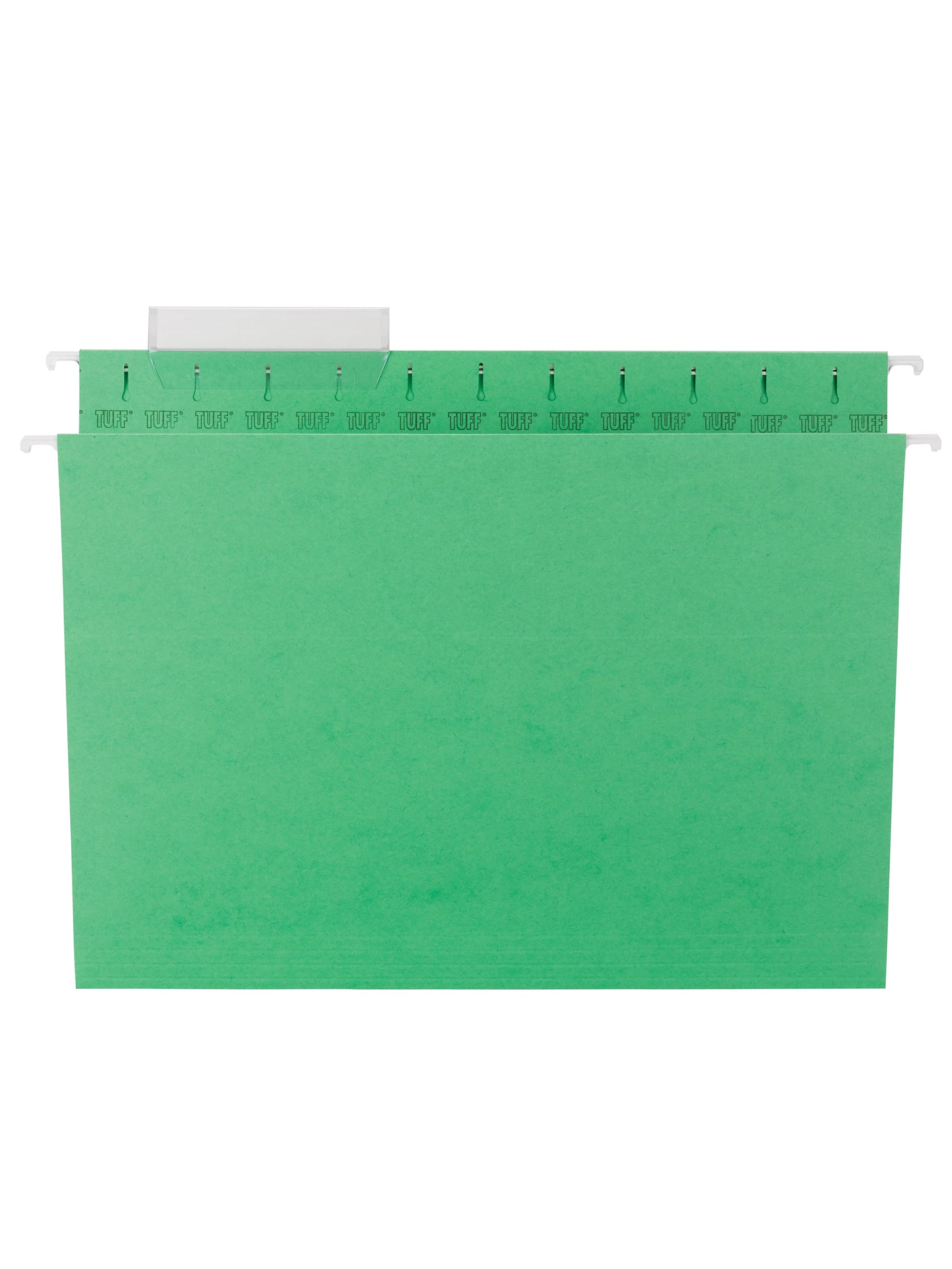 TUFF® Hanging File Folders with Easy Slide® Tabs, Green Color, Letter Size, 