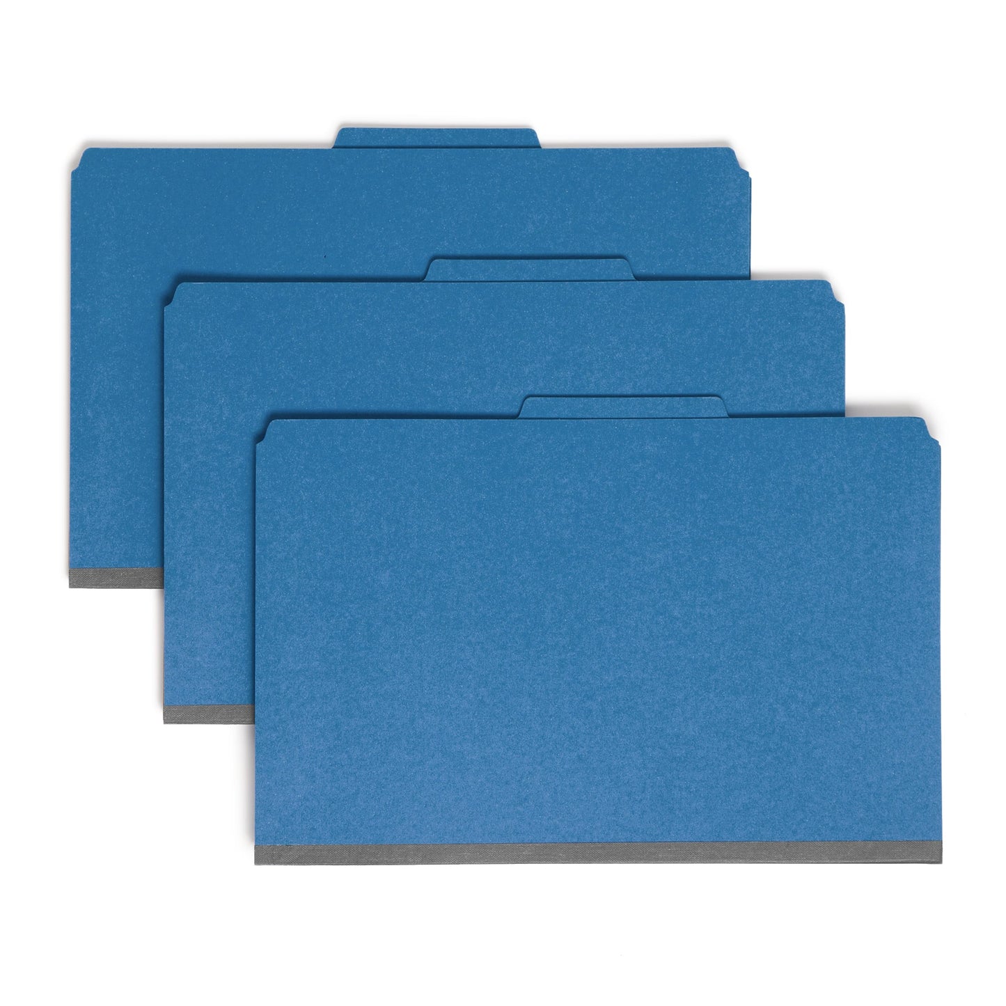 SafeSHIELD® Pressboard Classification File Folders with Pocket Dividers, Dark Blue Color, Legal Size, Set of 10, 30086486190771