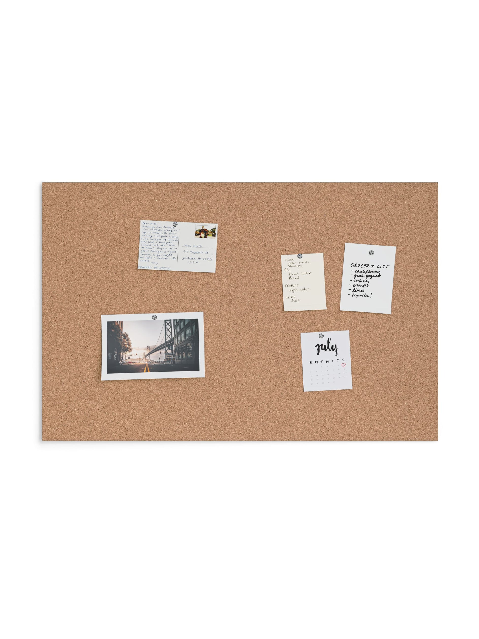 Frameless Cork Board, Natural, 35" x 23", 3 x 2, Natural, 35" X 23" Size, Set of 1, 817894028757